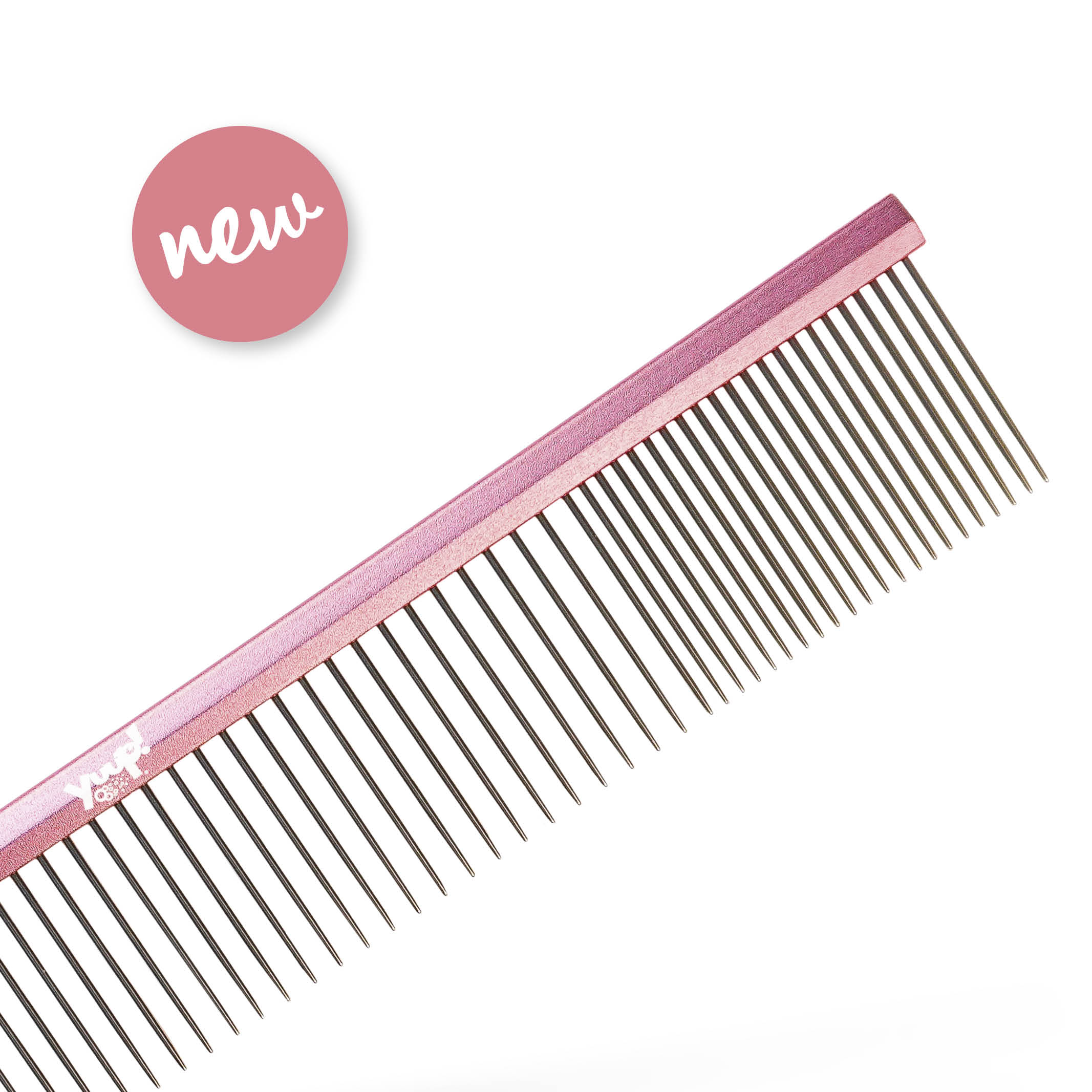 Yuup pink comb - metalinės šukos.