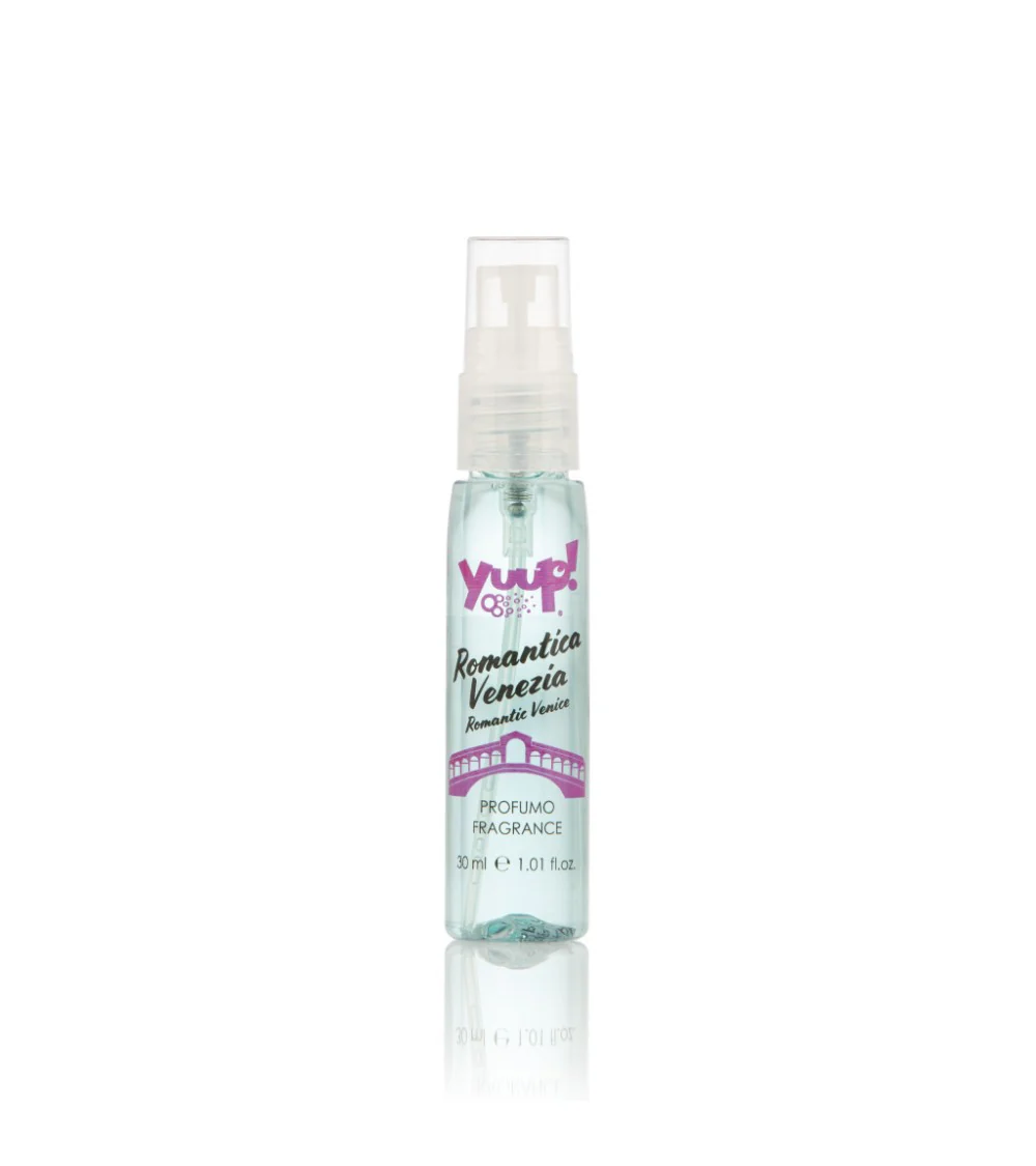 Yuup! Romantic Venice 30ml -kvepalai šunims ir katėms, subtilaus pikantiško kvapo.