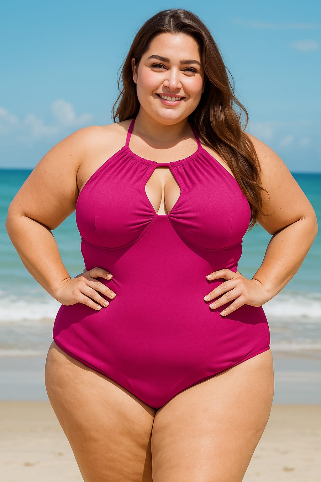 Maiô Rosa Plus Size