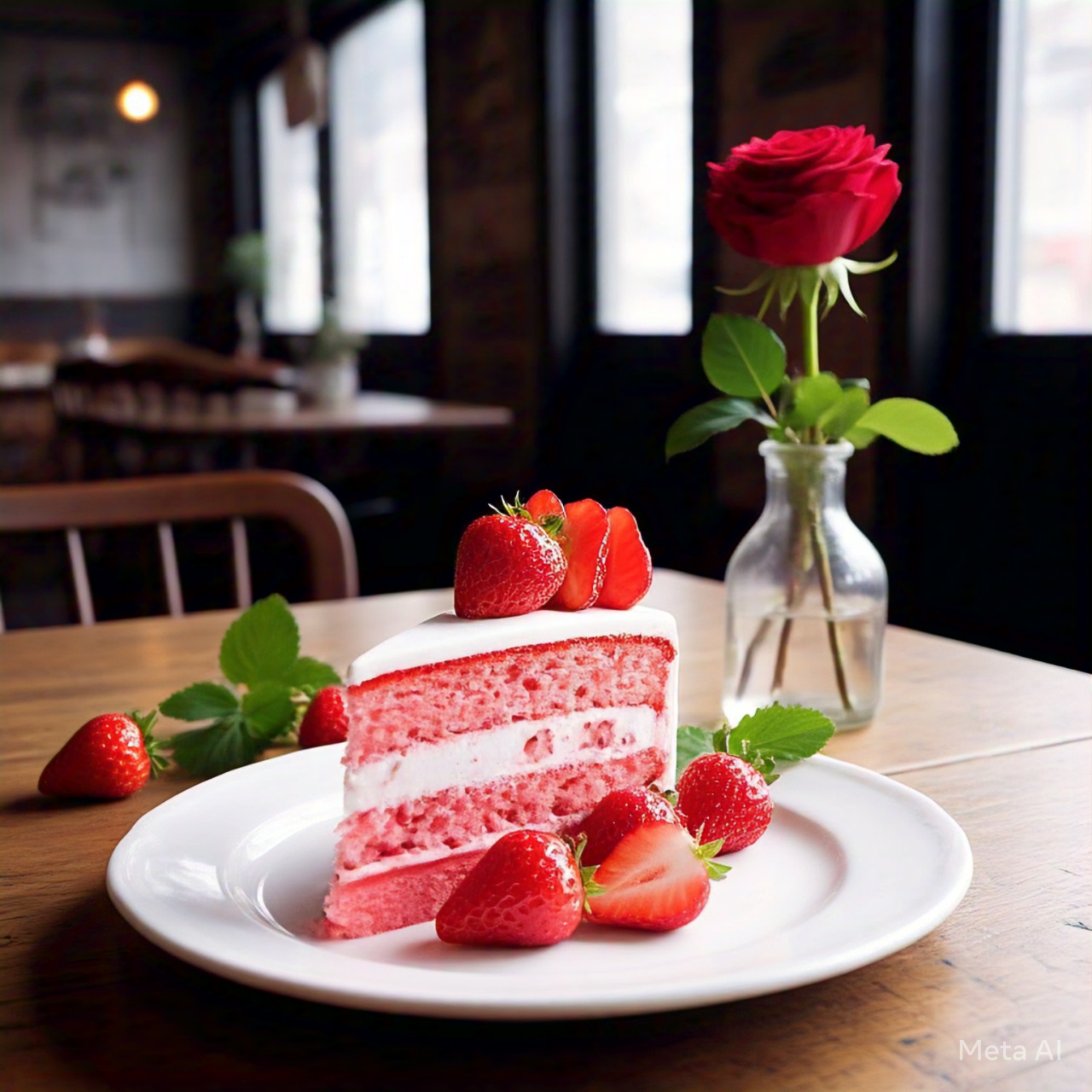 Slice Strawberry Layer Cake