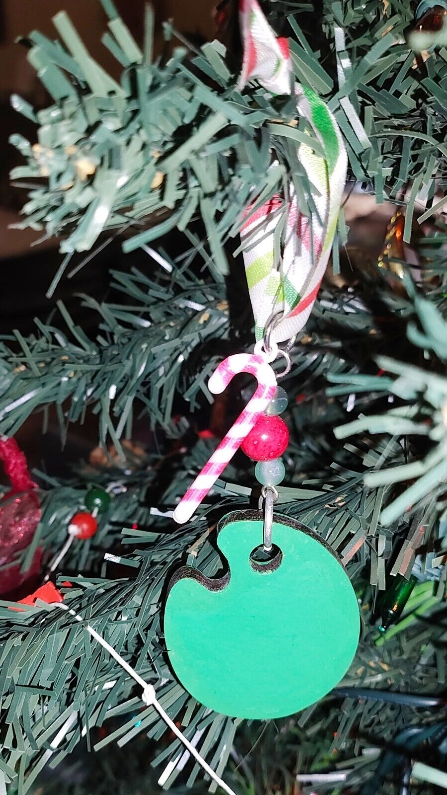 Wooden Artist Palatte Holiday Ornament 