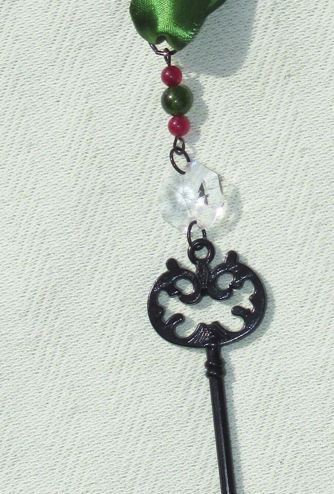 Black Gothic Key Whimsigoth Icicle Ornament 
