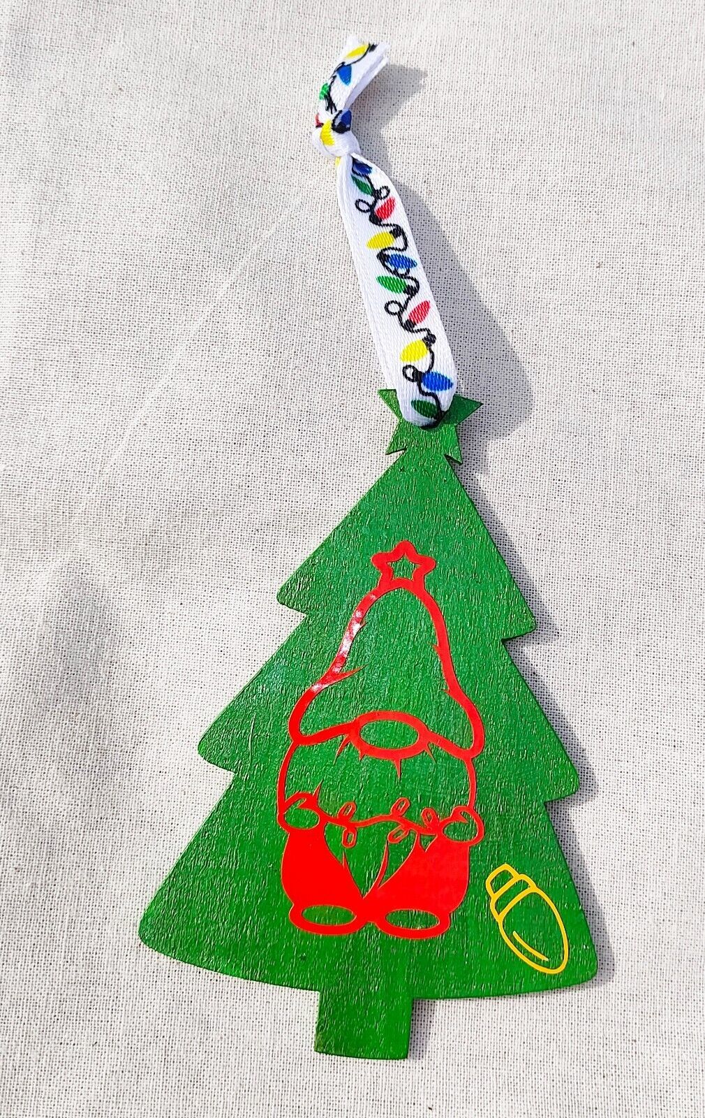Christmas Gnome Tree Ornament to Personalize