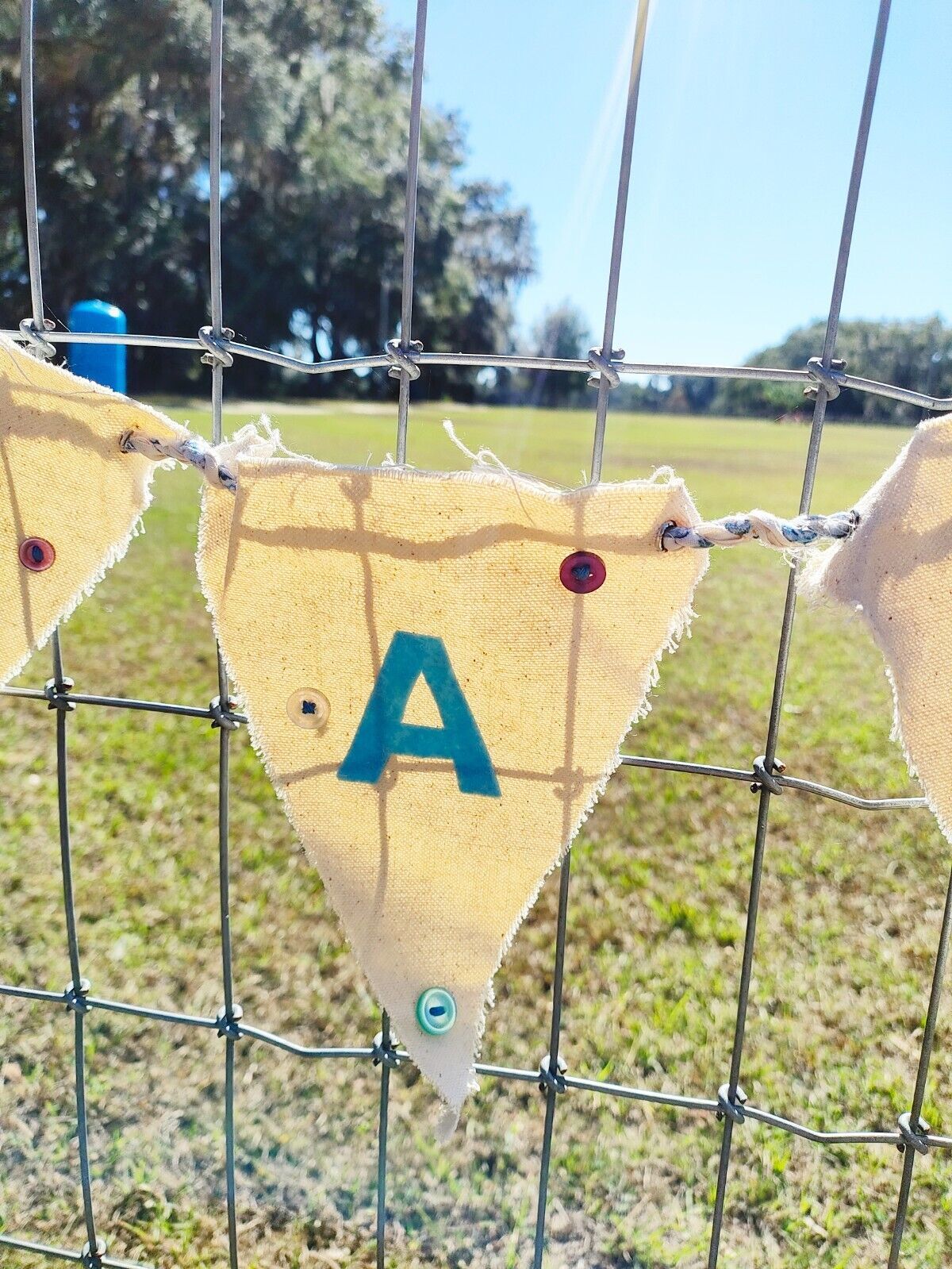 DREAMER Canvas Banner Flag with Buttons 