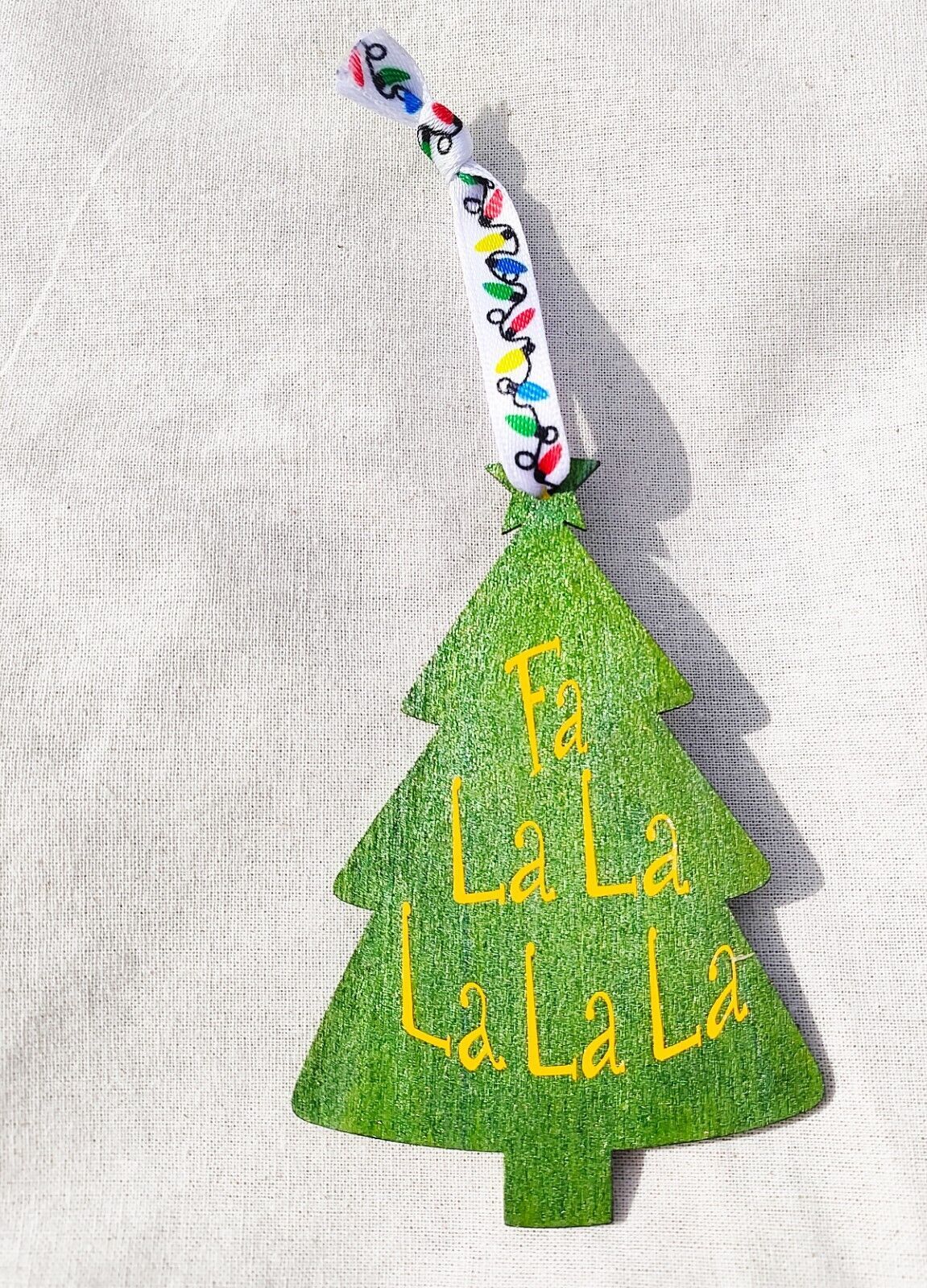 Fa La La La La Christmas Tree Ornament to Personalize 