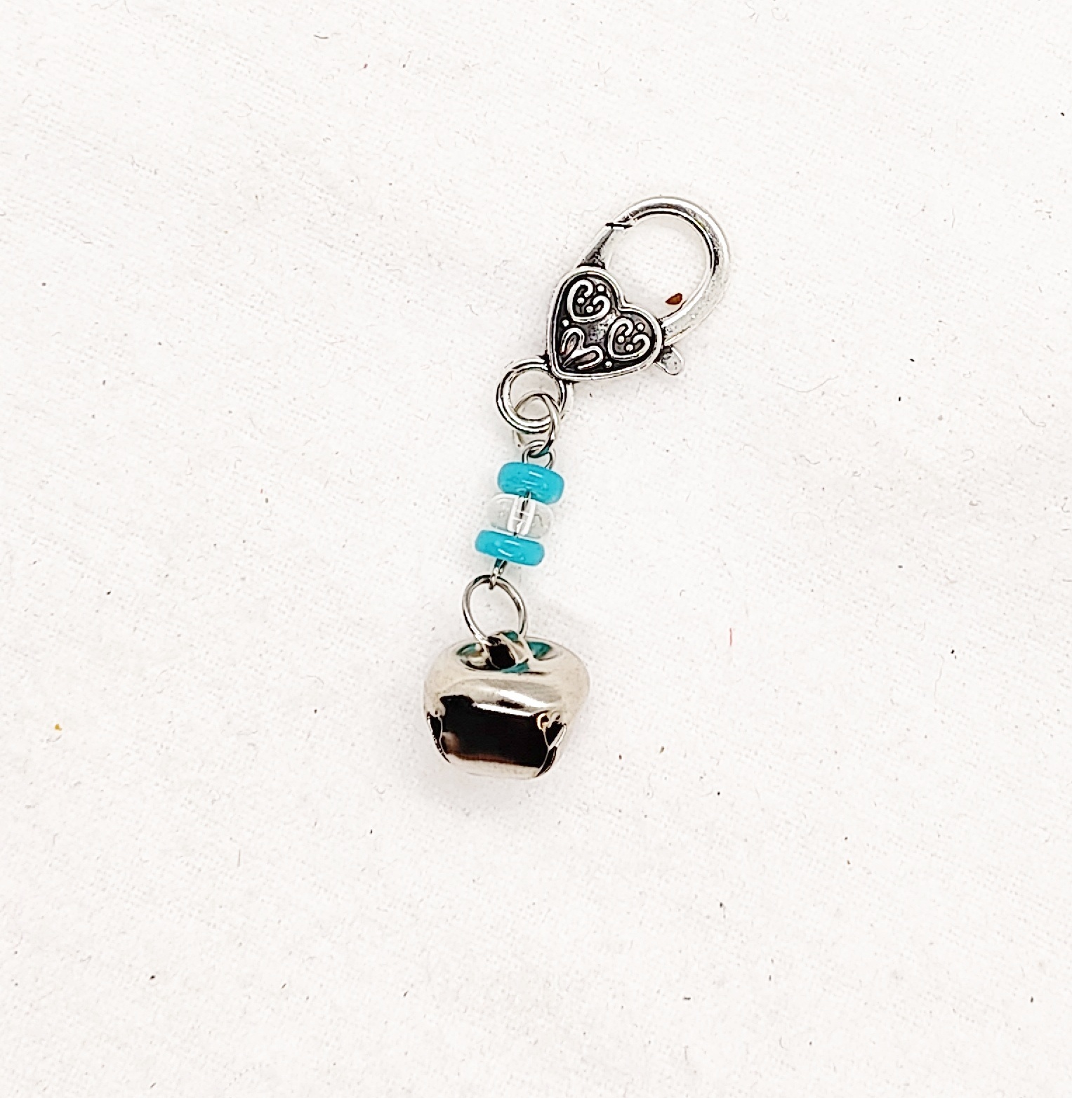 Gemstone with Bell Pet Collar Charm Tag
