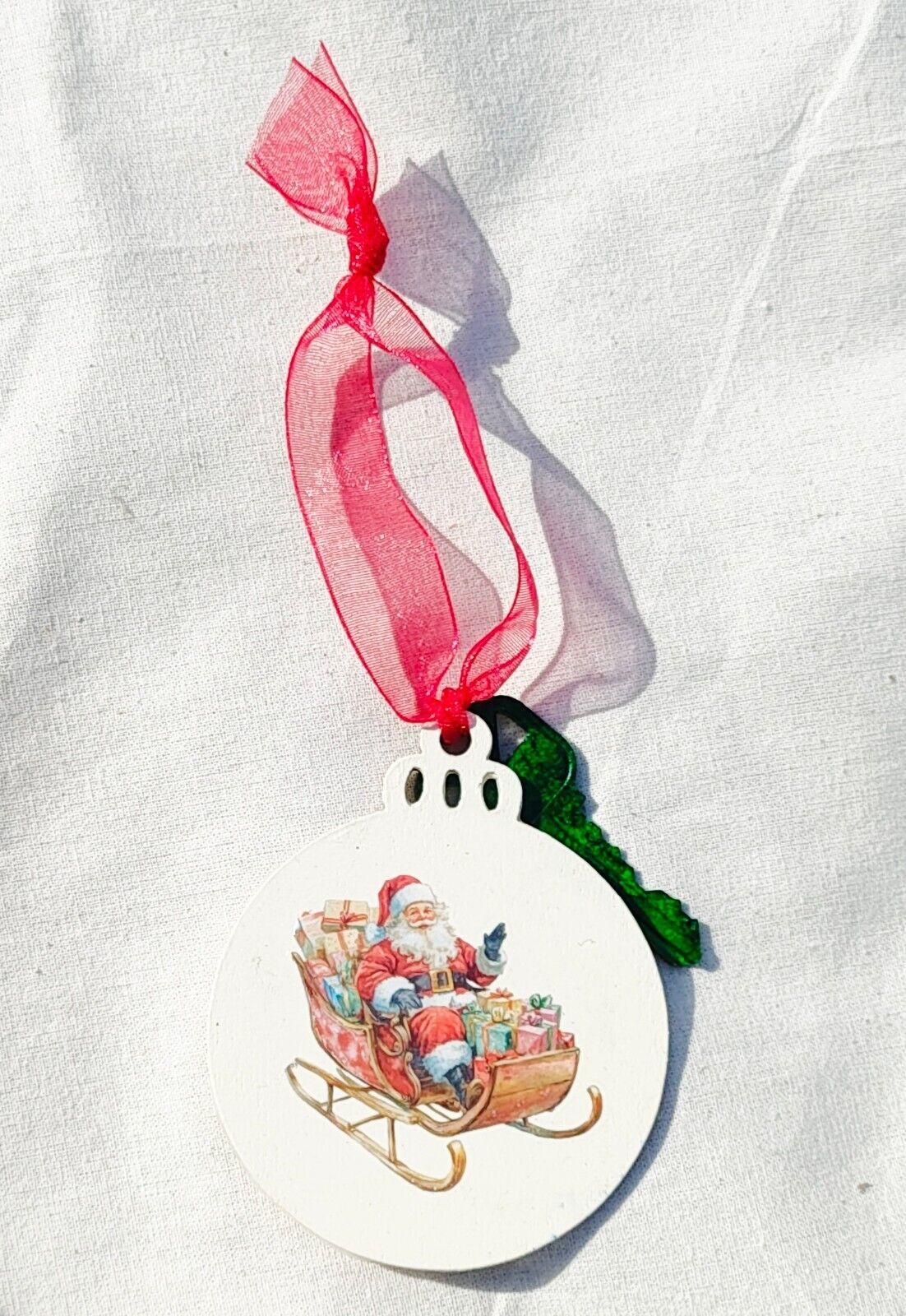 Hand-crafted Santa's Magic Key Ornament - House with No Chimney