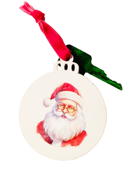 Hand-crafted Santa's Magic Key Ornament - House with No Chimney