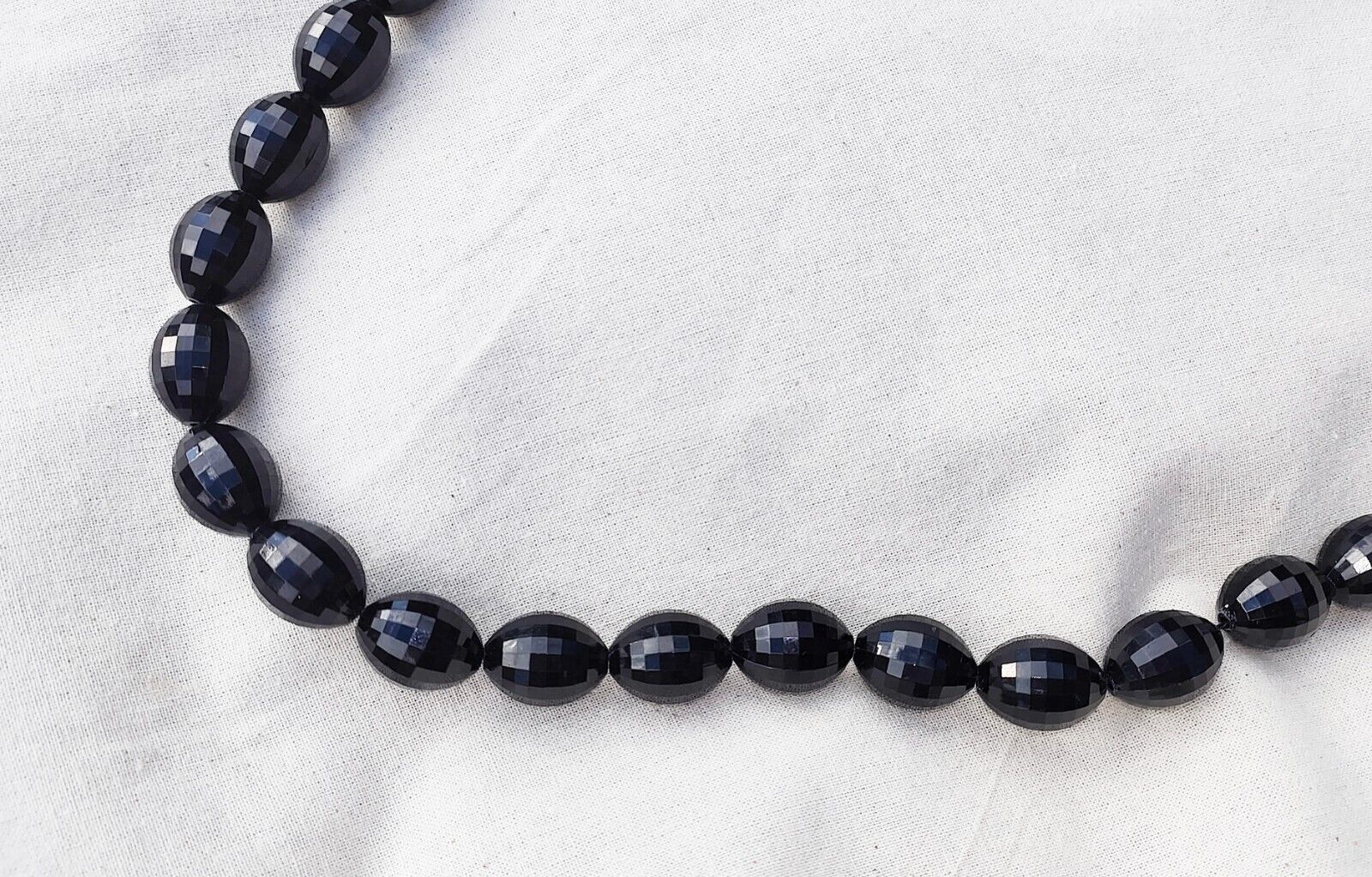 Long Black Retro Disco Ball Style Necklace 