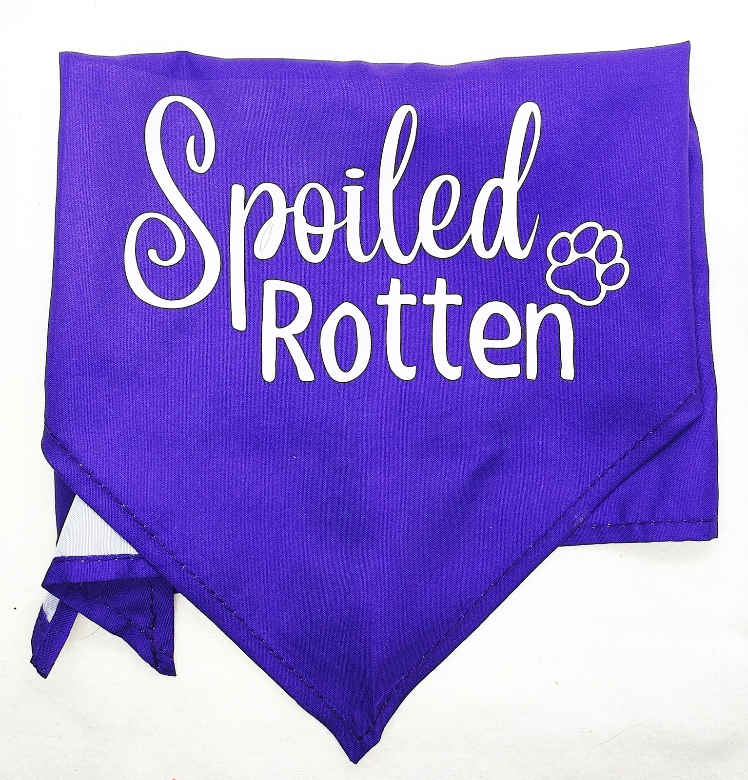 Medium Purple Spoiled Rotten Dog Bandana 