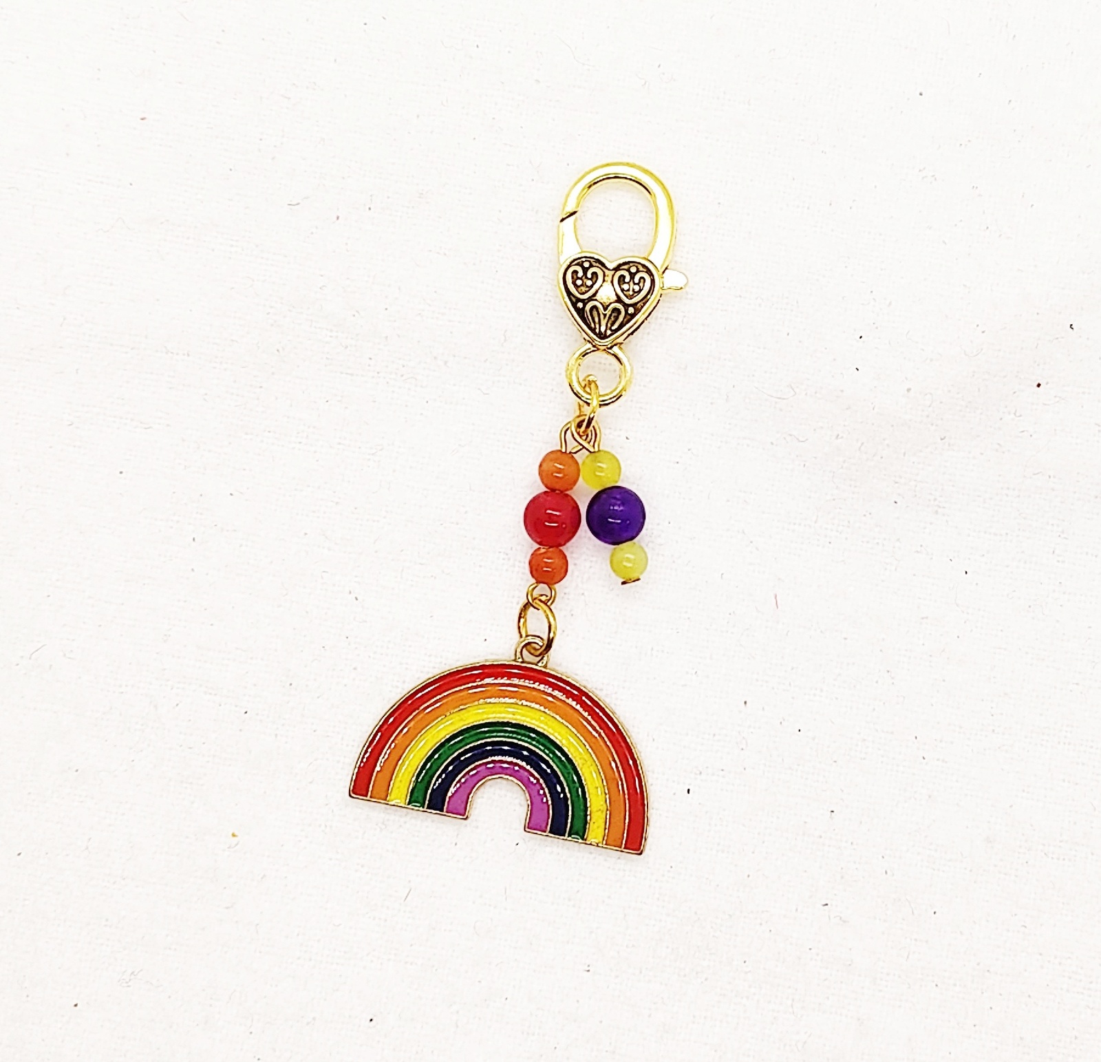 Rainbow and Gemstone Pet Collar Charm Tag 