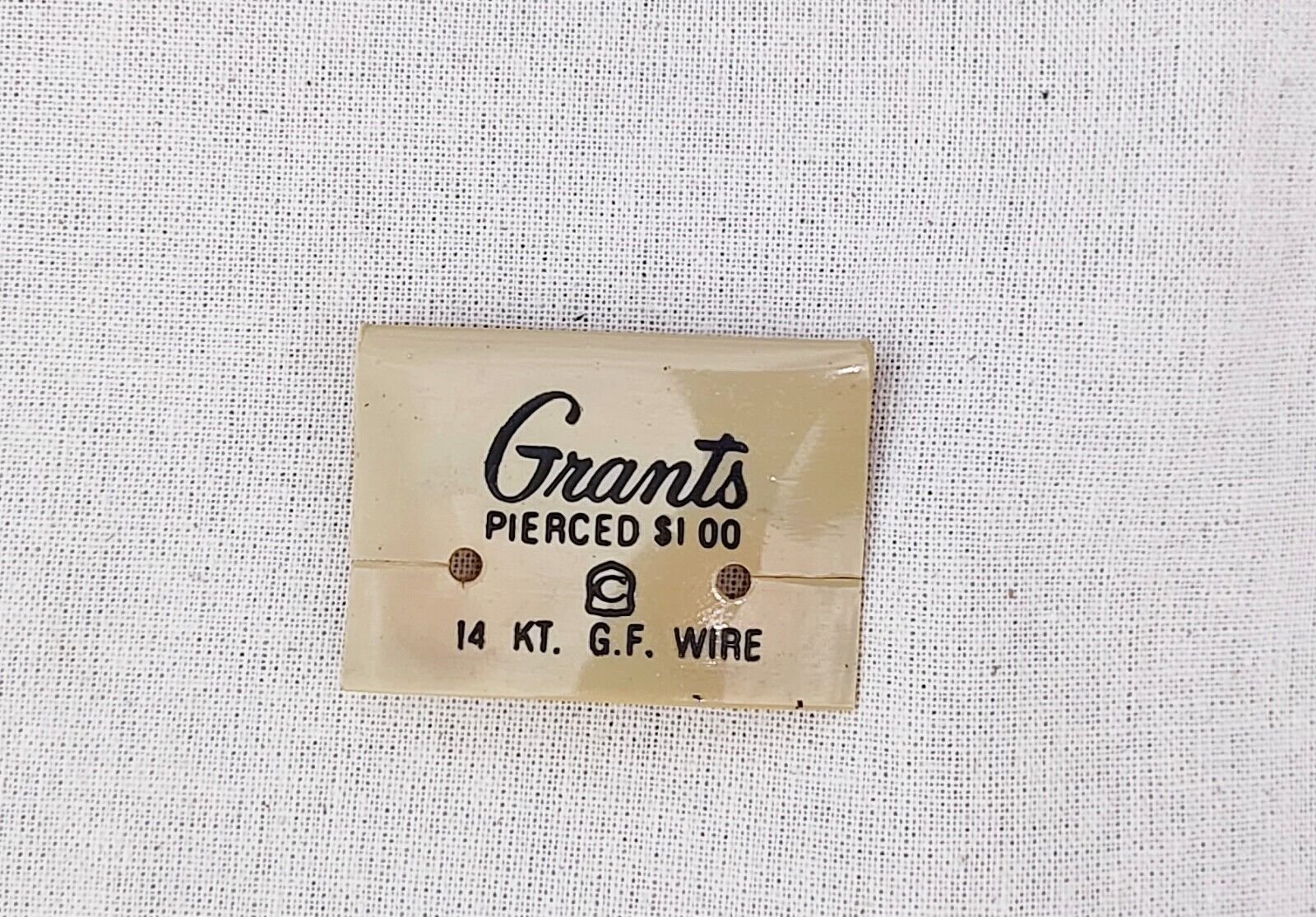 Vintage Black & Gold Filled Retro Post Pierced Earrings by Grants