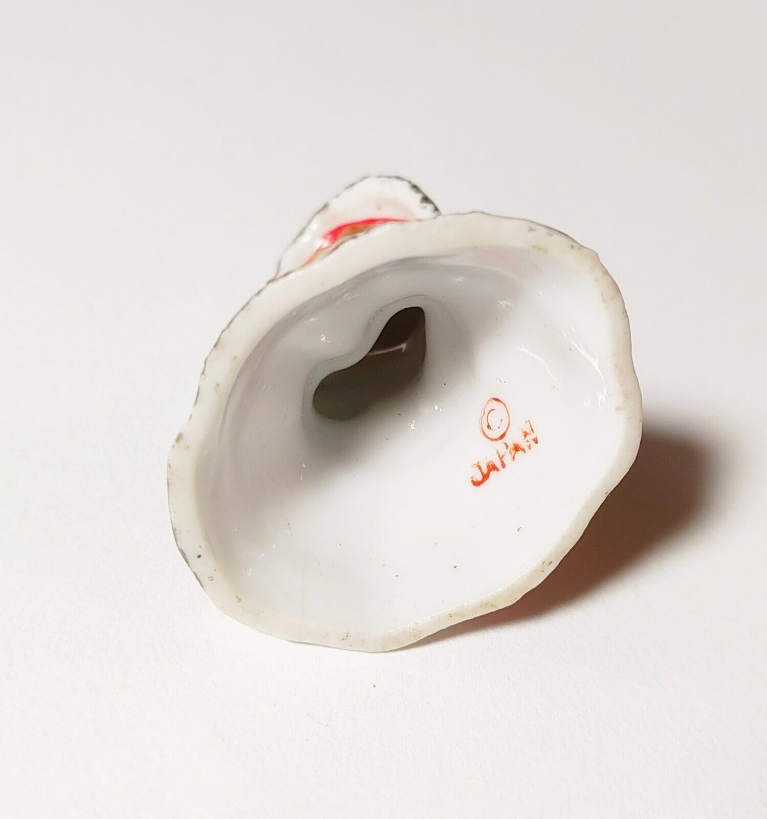 Vintage Miniature Victorian Girl Bell Ornament - Retro Kitsch Ceramic Figurine