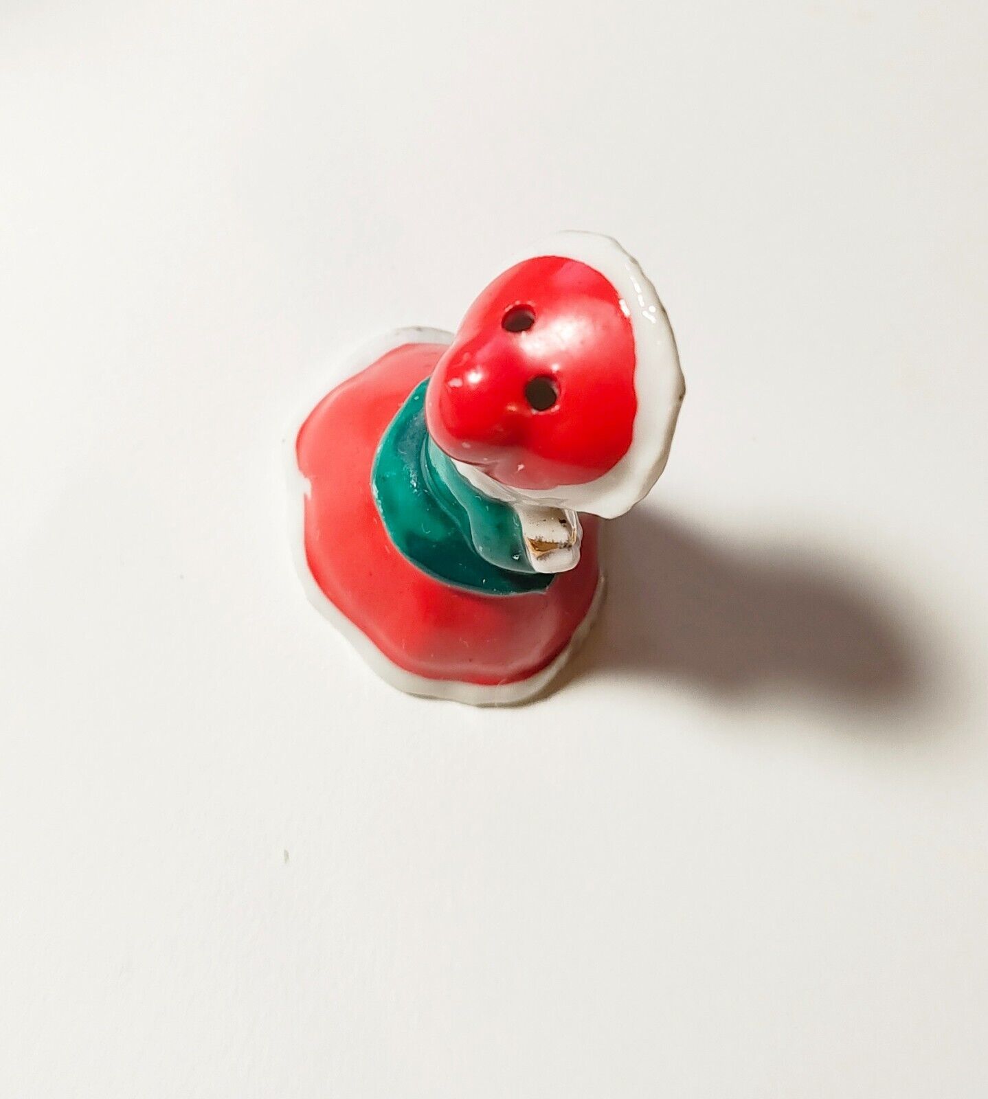 Vintage Miniature Victorian Girl Bell Ornament - Retro Kitsch Ceramic Figurine