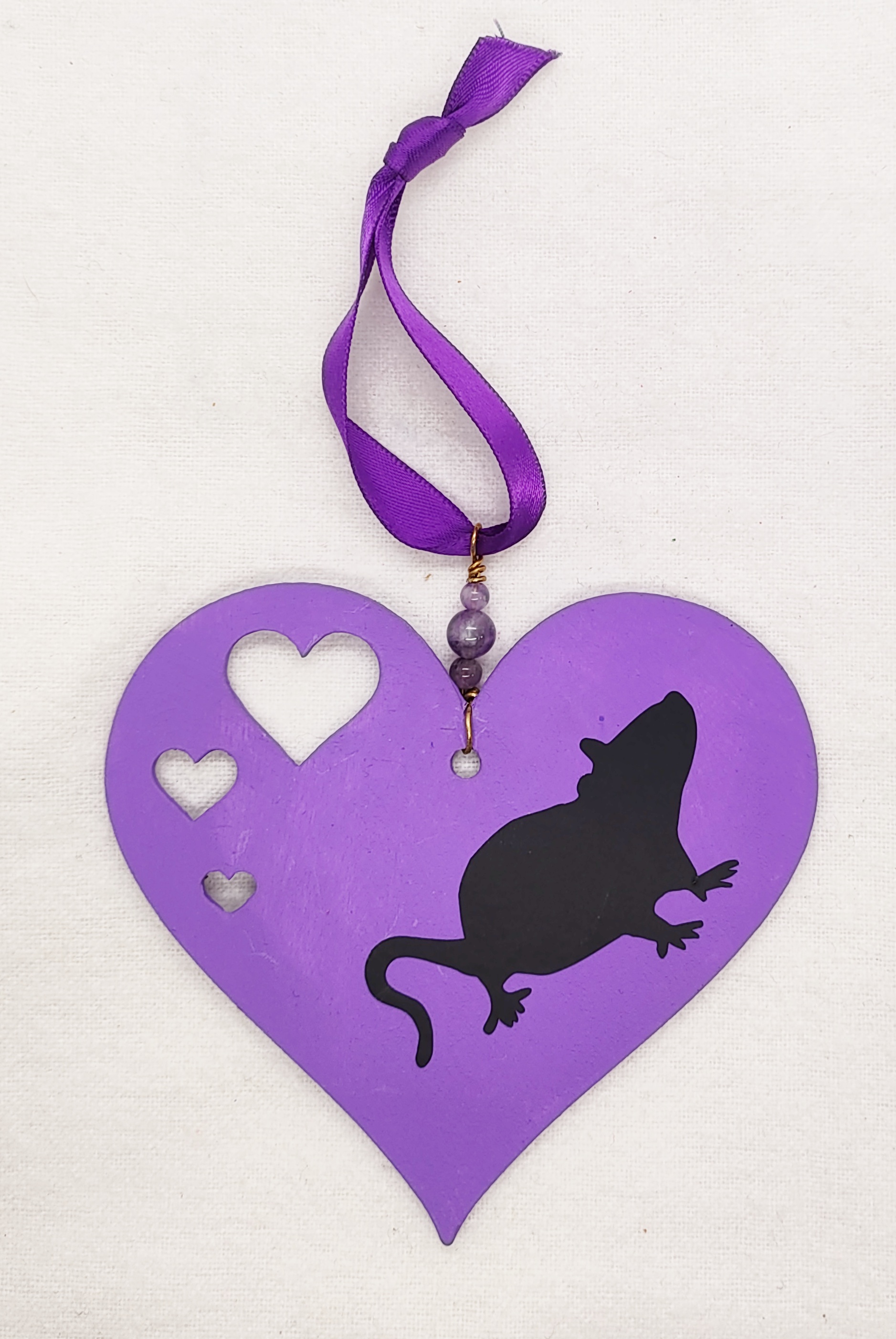 I Chews You Fancy Rat Heart Shaped Hanging Accent Ornament 