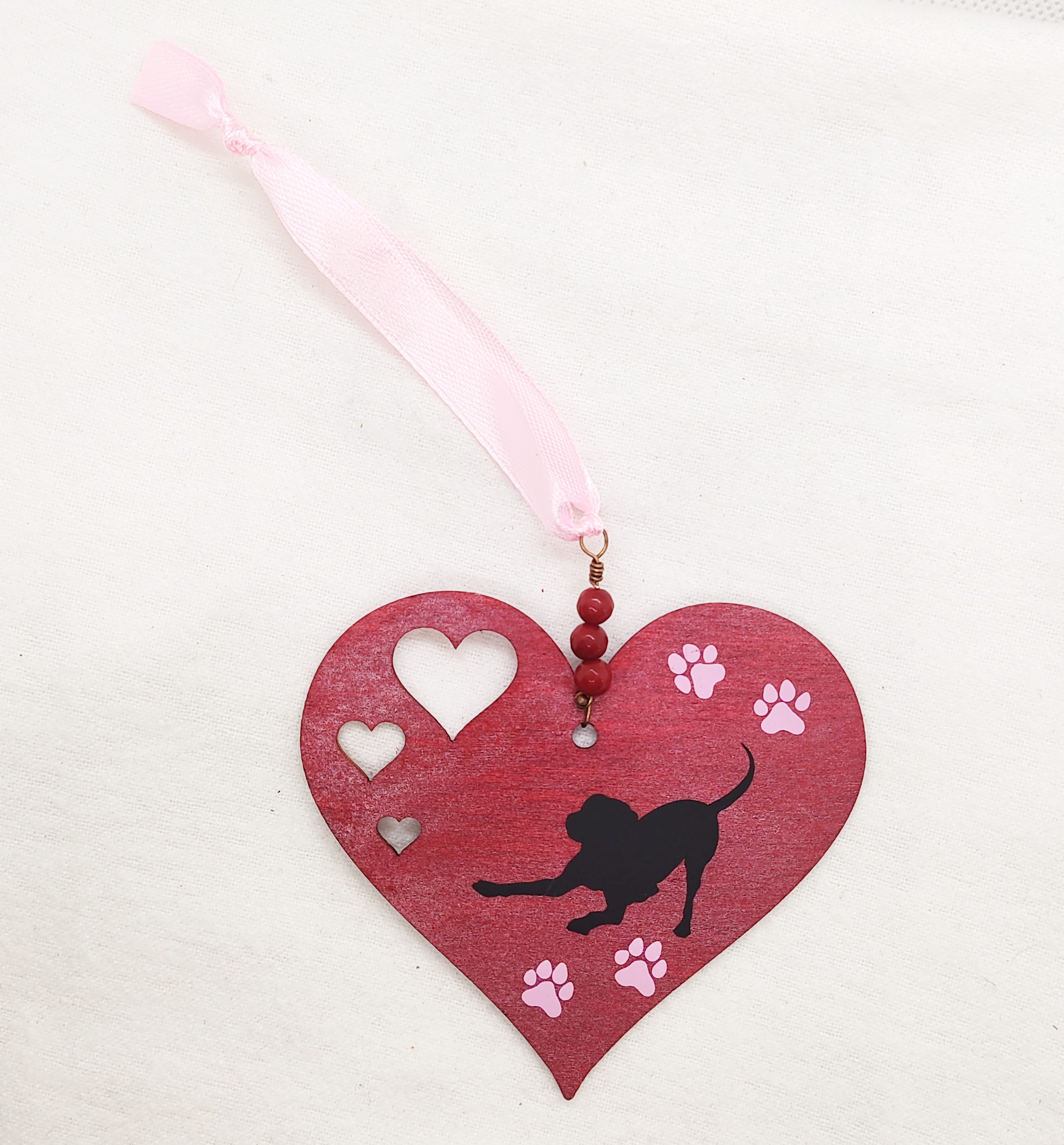 I Chews You Fancy Rat Heart Shaped Hanging Accent Ornament 