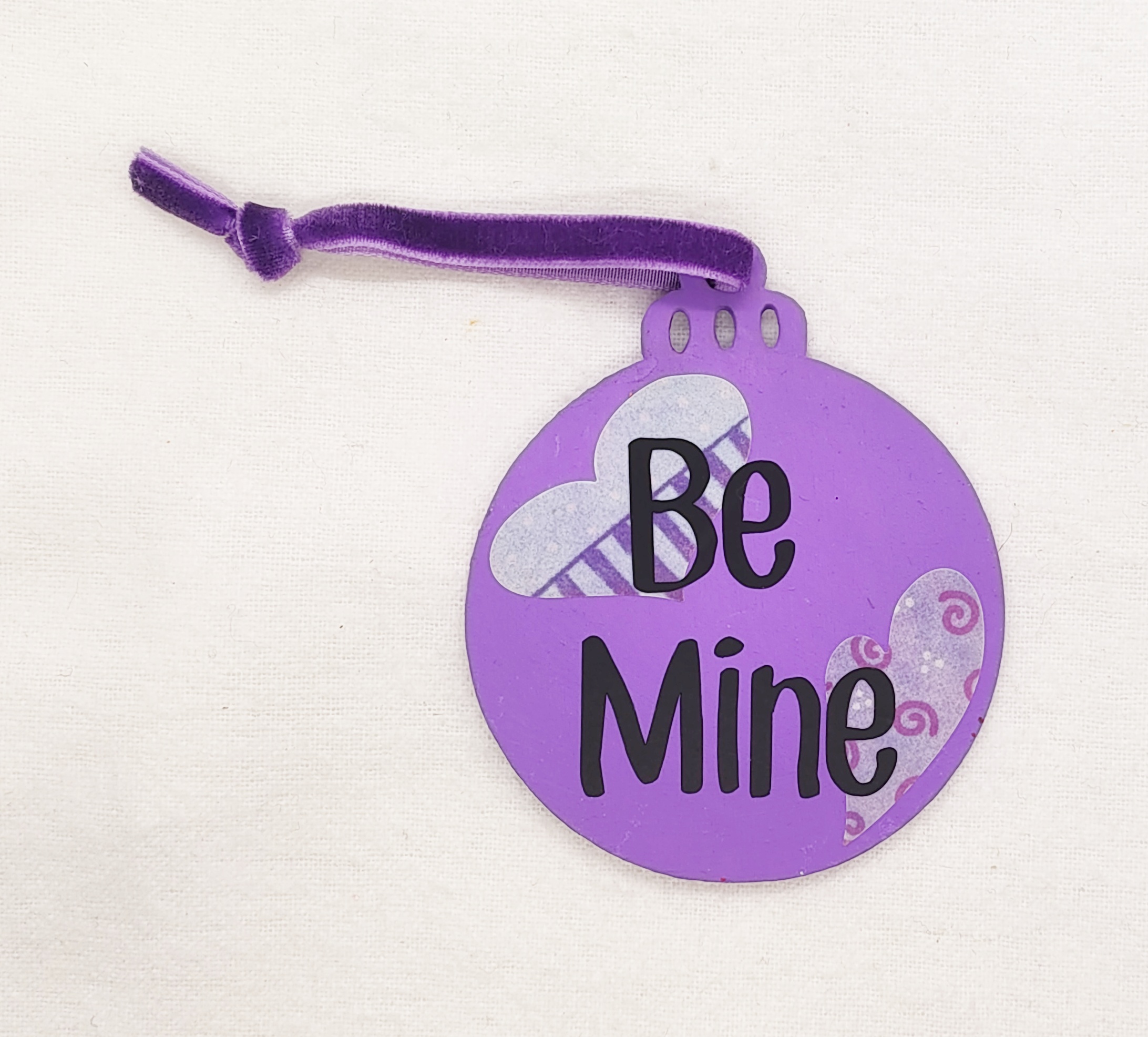 Cute Kids, Be Mine Heart Shaped Hanging Accent Ornament 
