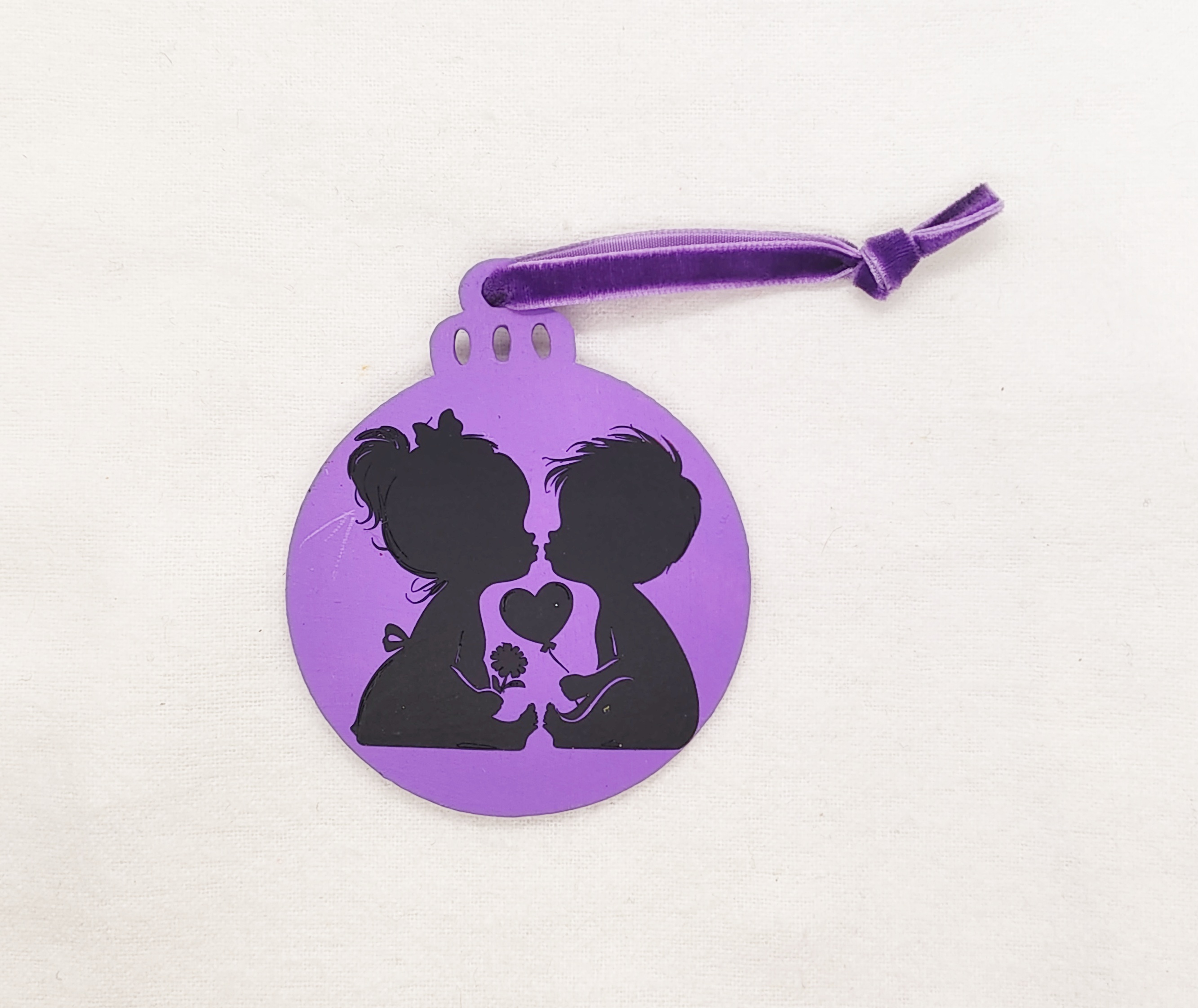 Cute Kids, Be Mine Heart Shaped Hanging Accent Ornament 