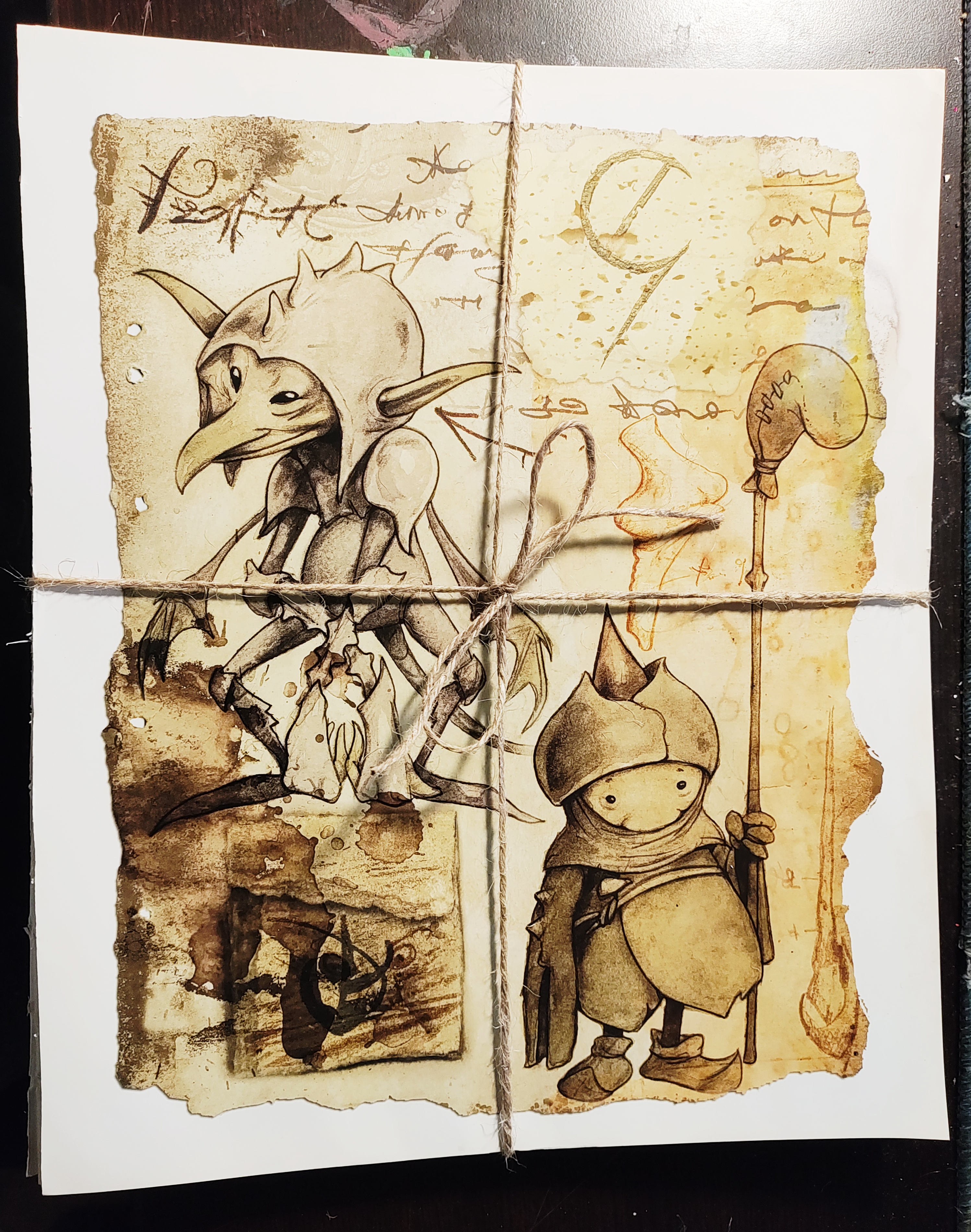 Vintage Book Page Bundle for Junk Journals - Goblin Theme Collage Pages