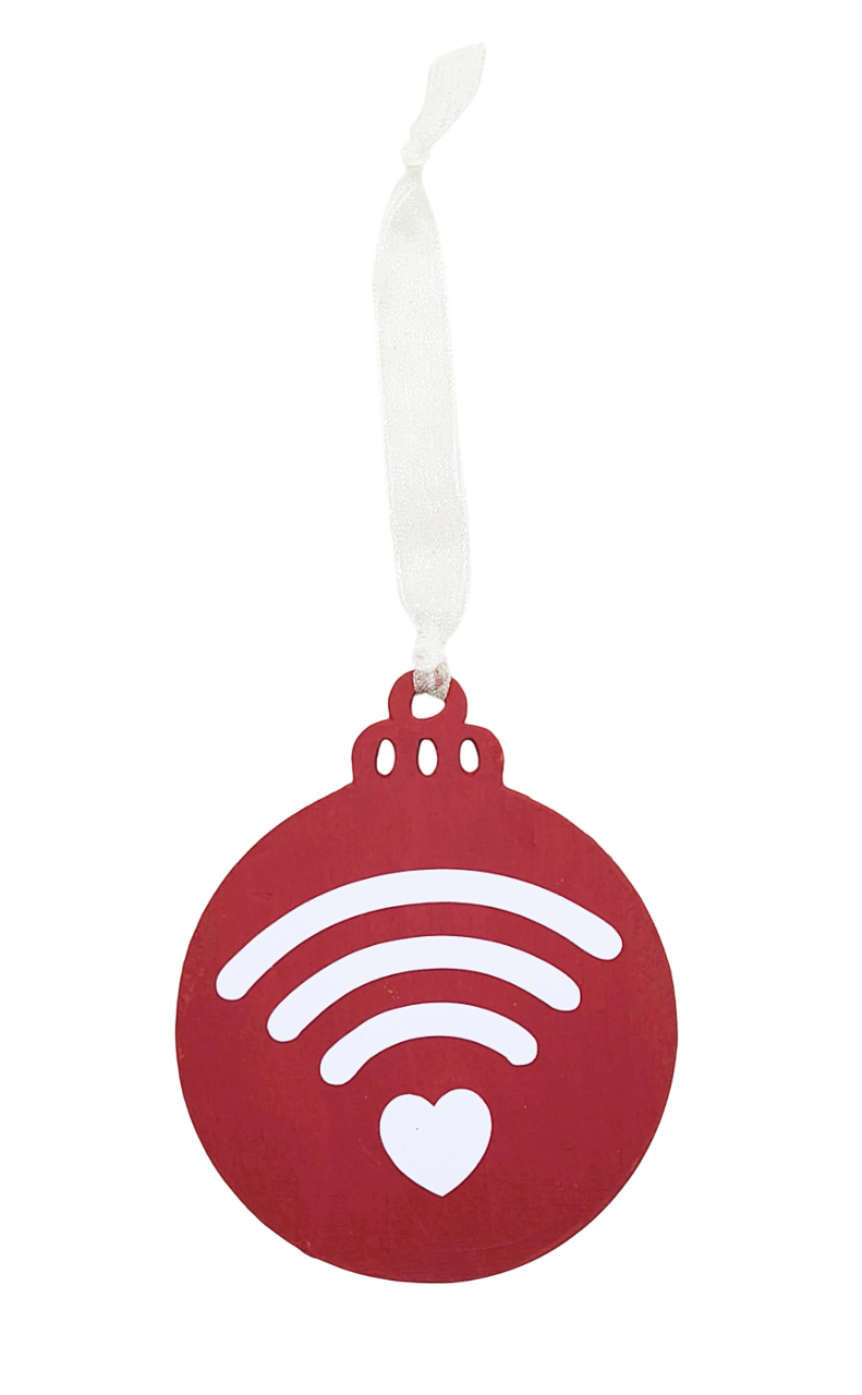 Pink Heart WiFi Signal Hanging Ornament Decoration 