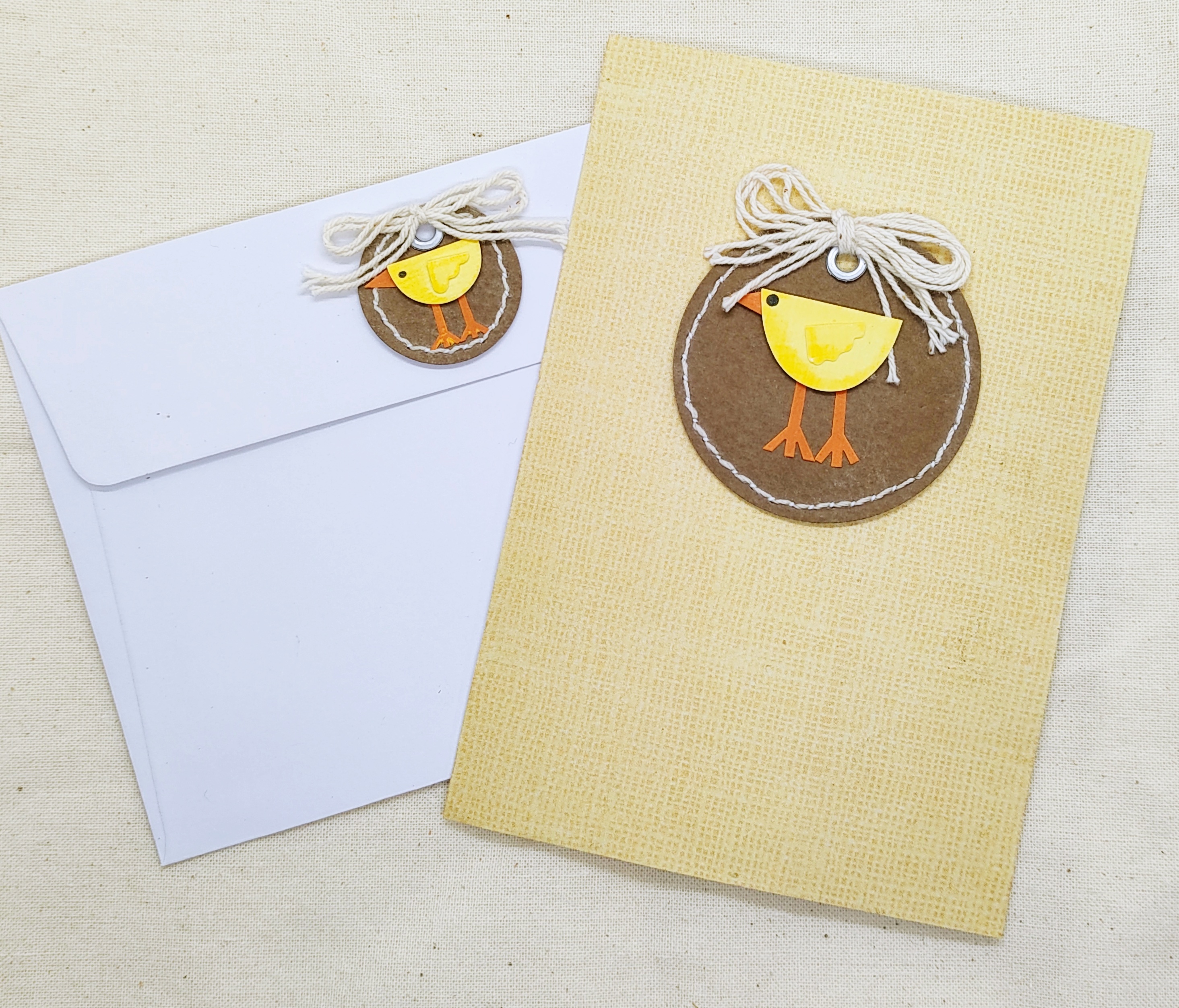 Handmade Rustic Chick Easter Greeting Card 