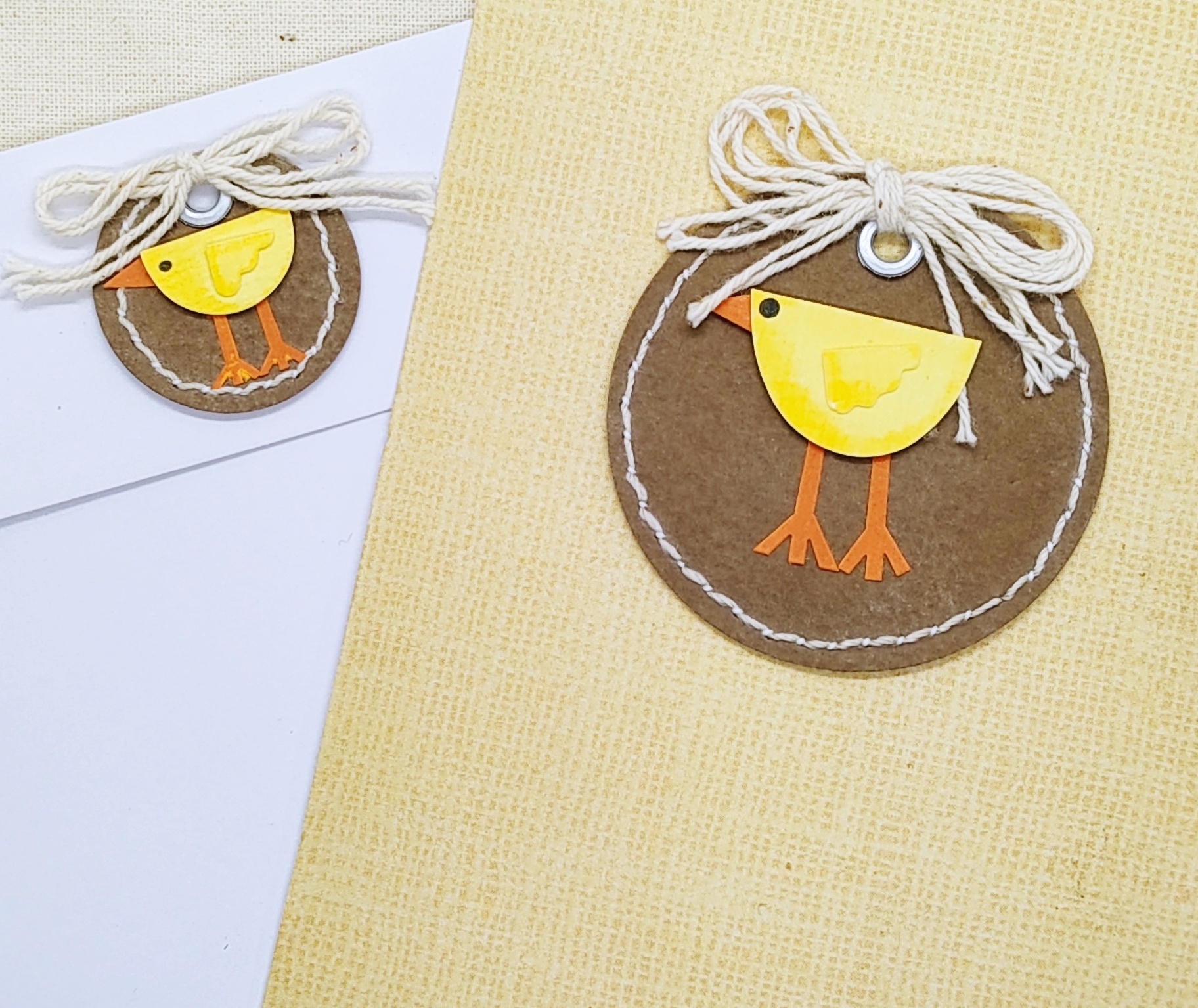 Handmade Rustic Chick Easter Greeting Card 