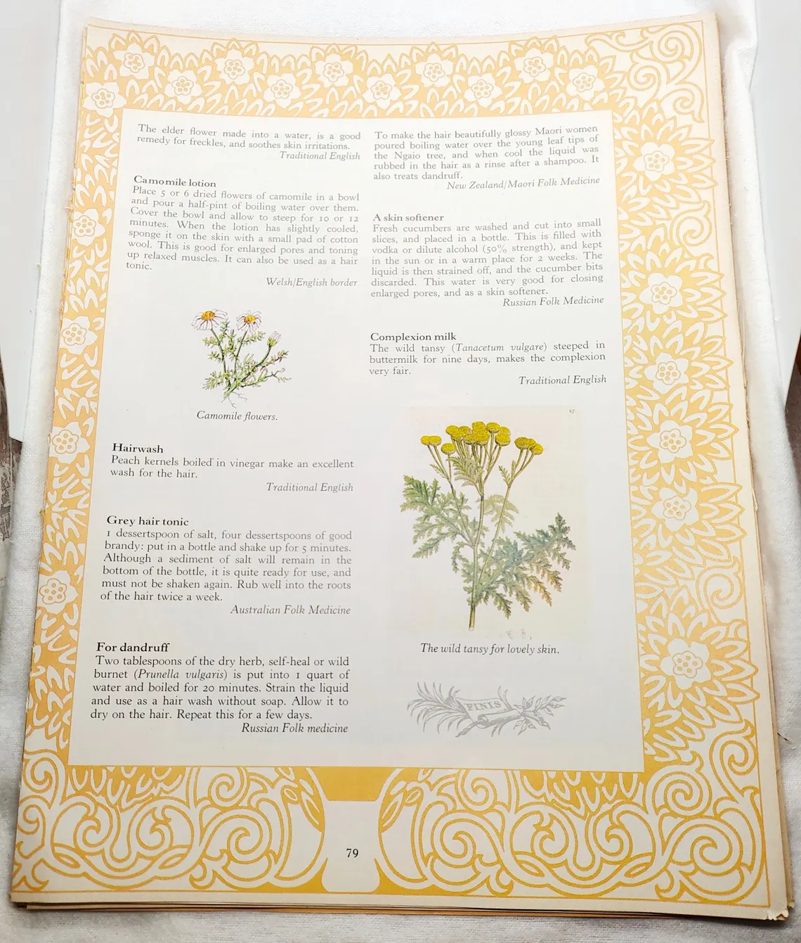 Vintage Book Page Bundle for Junk Journals - Folk Medicine Theme Collage Pages