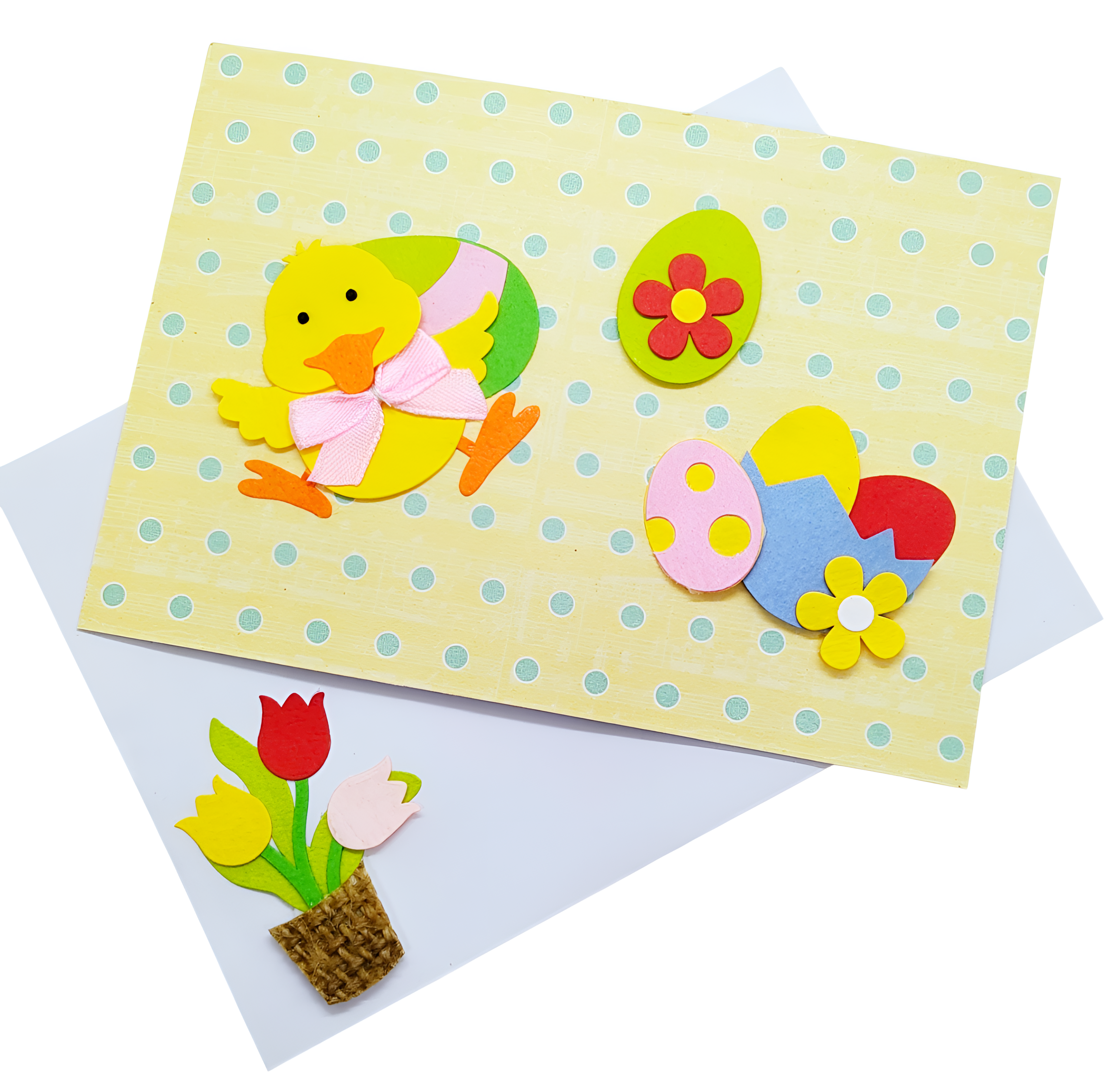 Handmade Festive Easter Egg Spring Greeting Card
