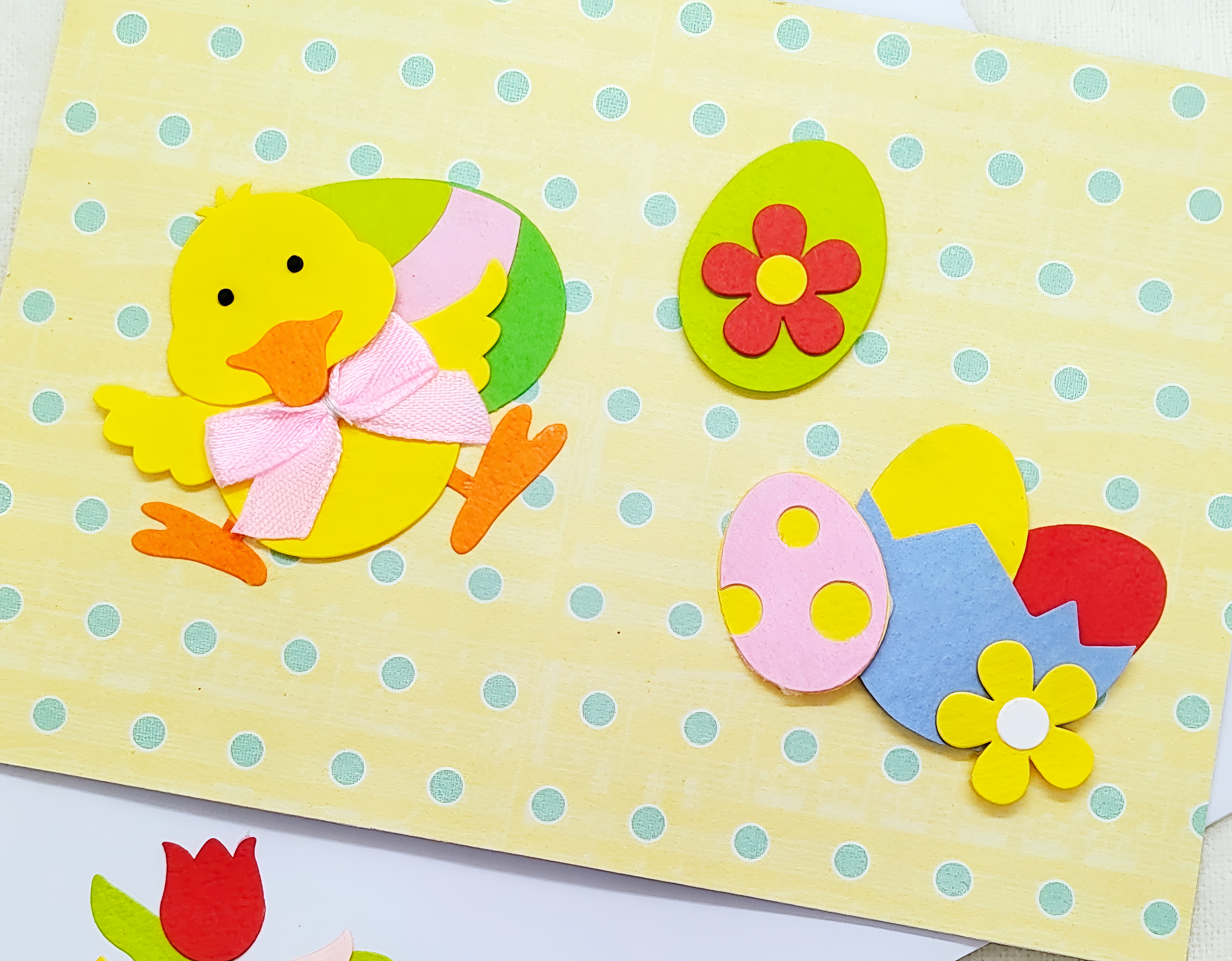 Handmade Festive Easter Egg Spring Greeting Card