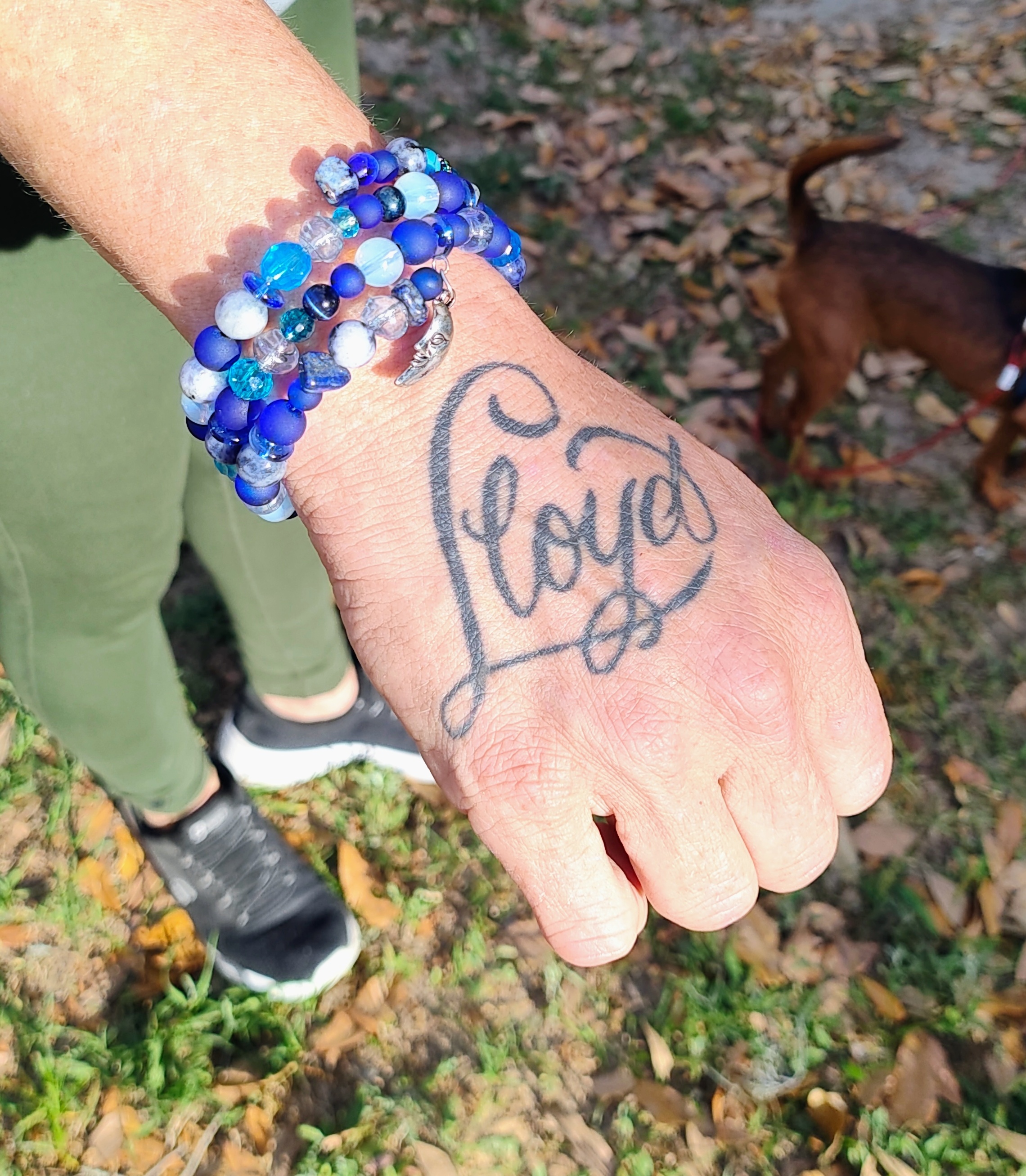 Blue Moon Wire Wrap Bracelet 
