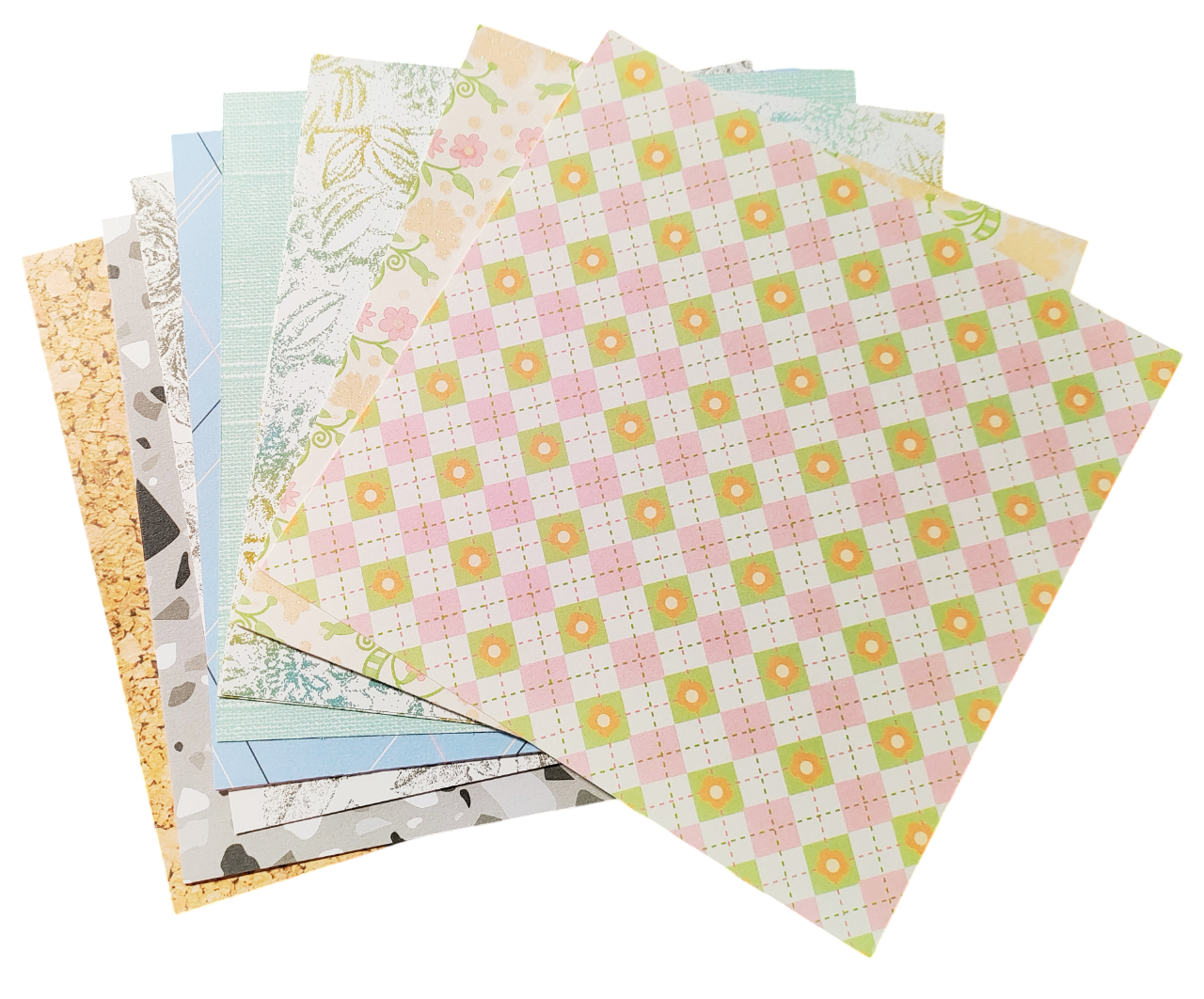 Set of 50 Mixed Bulk Lot of 6 x 6 Scrapbook Paper