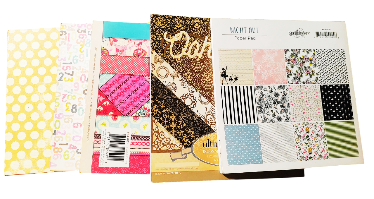 Set of 50 Mixed Bulk Lot of 6 x 6 Scrapbook Paper
