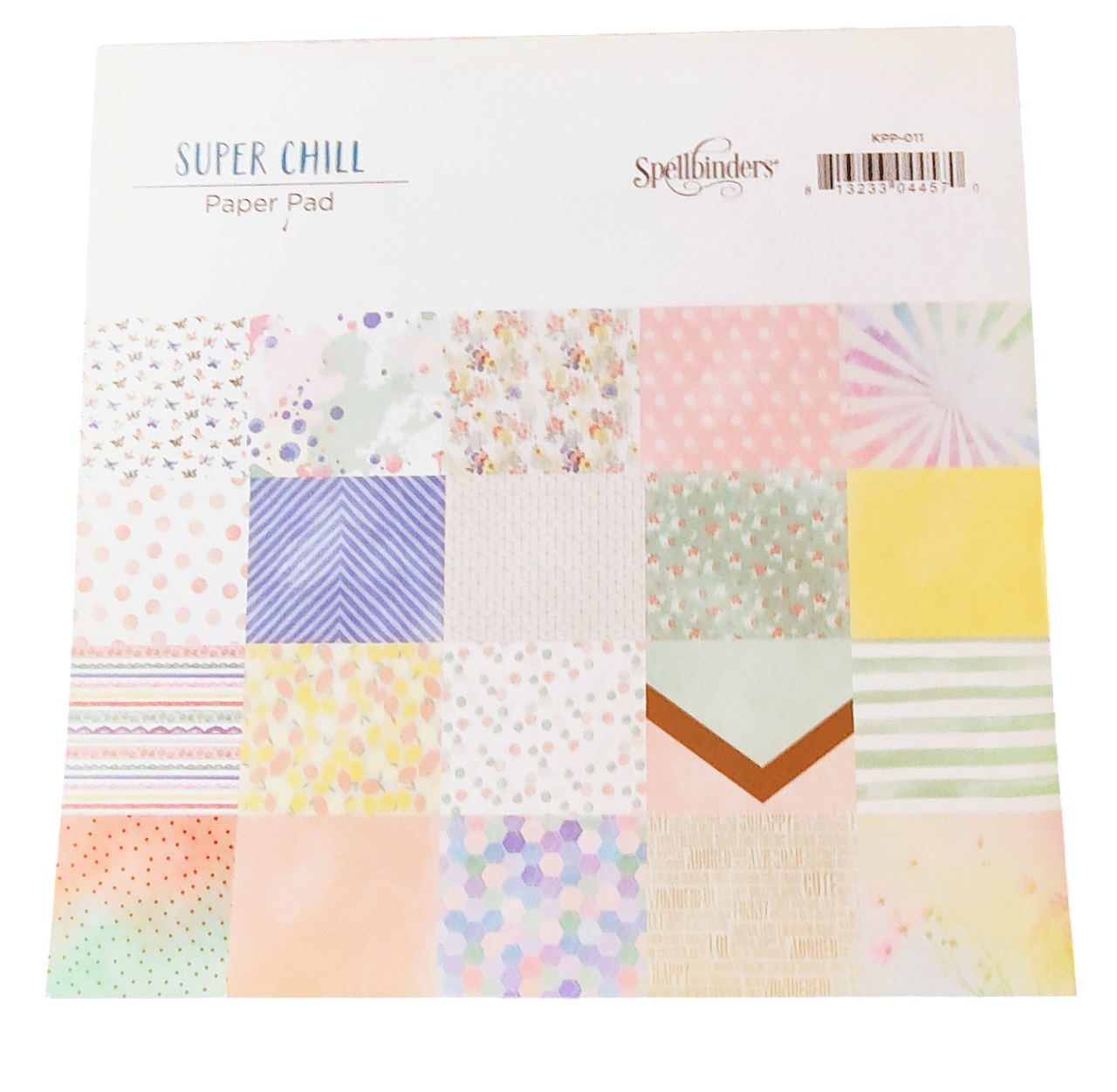 Super Chill Spellbinders Paper Pad of 6 x 6 Scrapbook Paper