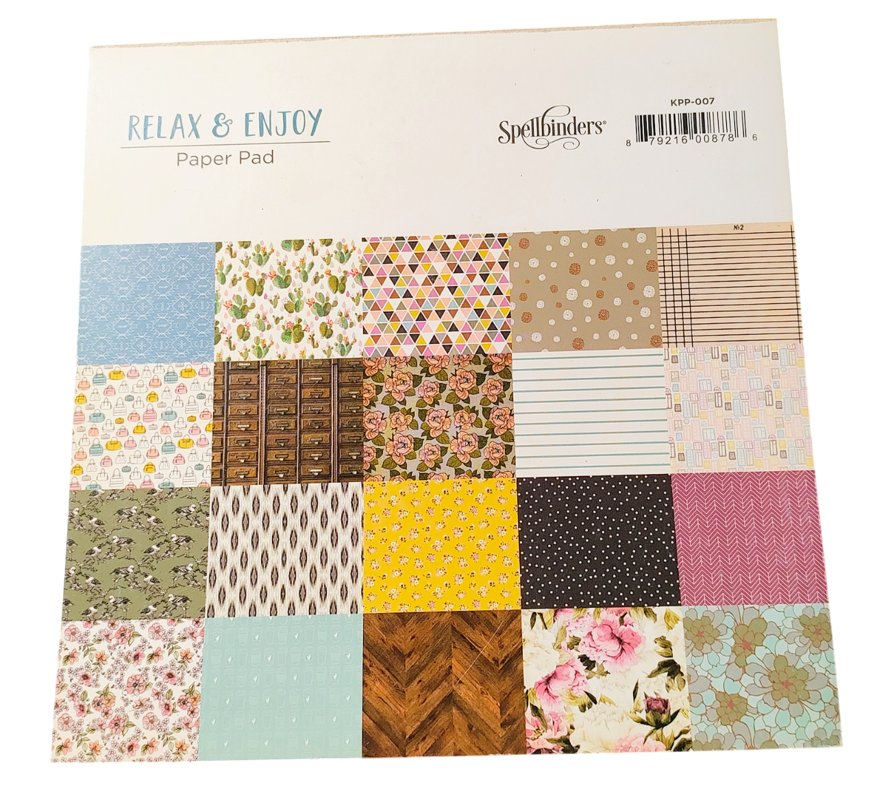 Relax & Enjoy Spellbinders Paper Pad of 6 x 6 Scrapbook Paper