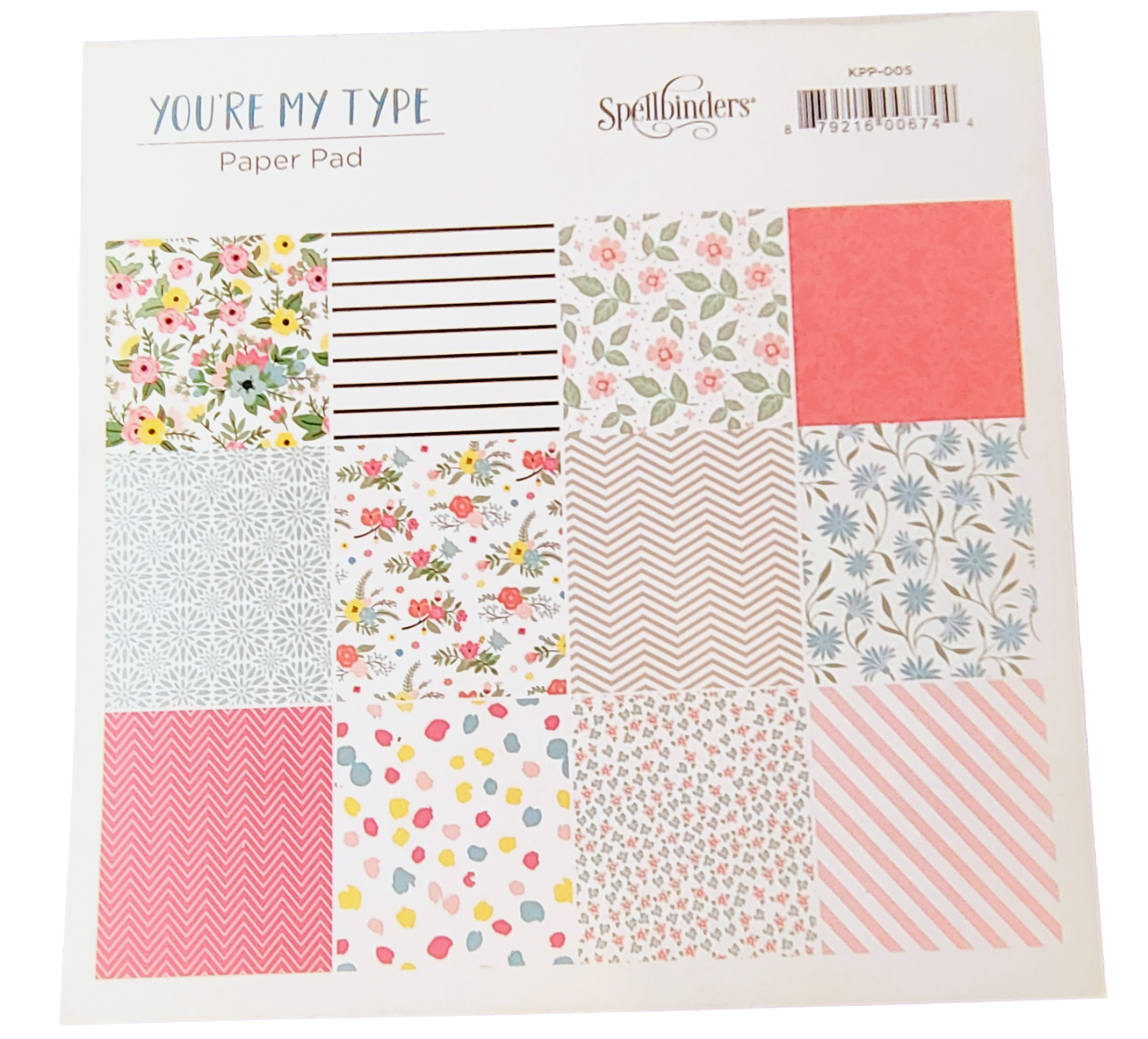 You're My Type Spellbinders Paper Pad of 6 x 6 Scrapbook Paper