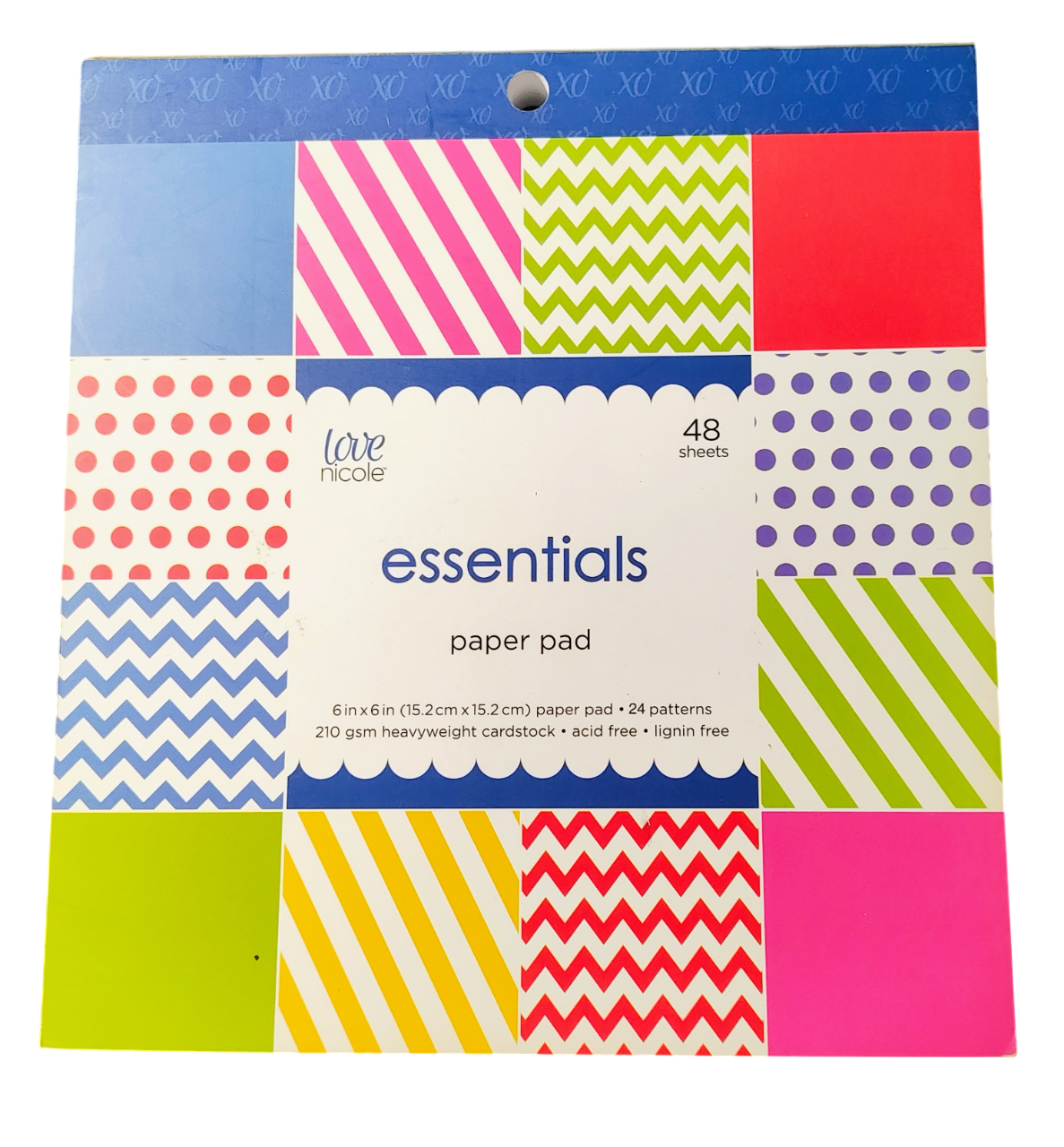 Essentials by Love Nicole Paper Pad of 6 x 6 Scrapbook Paper