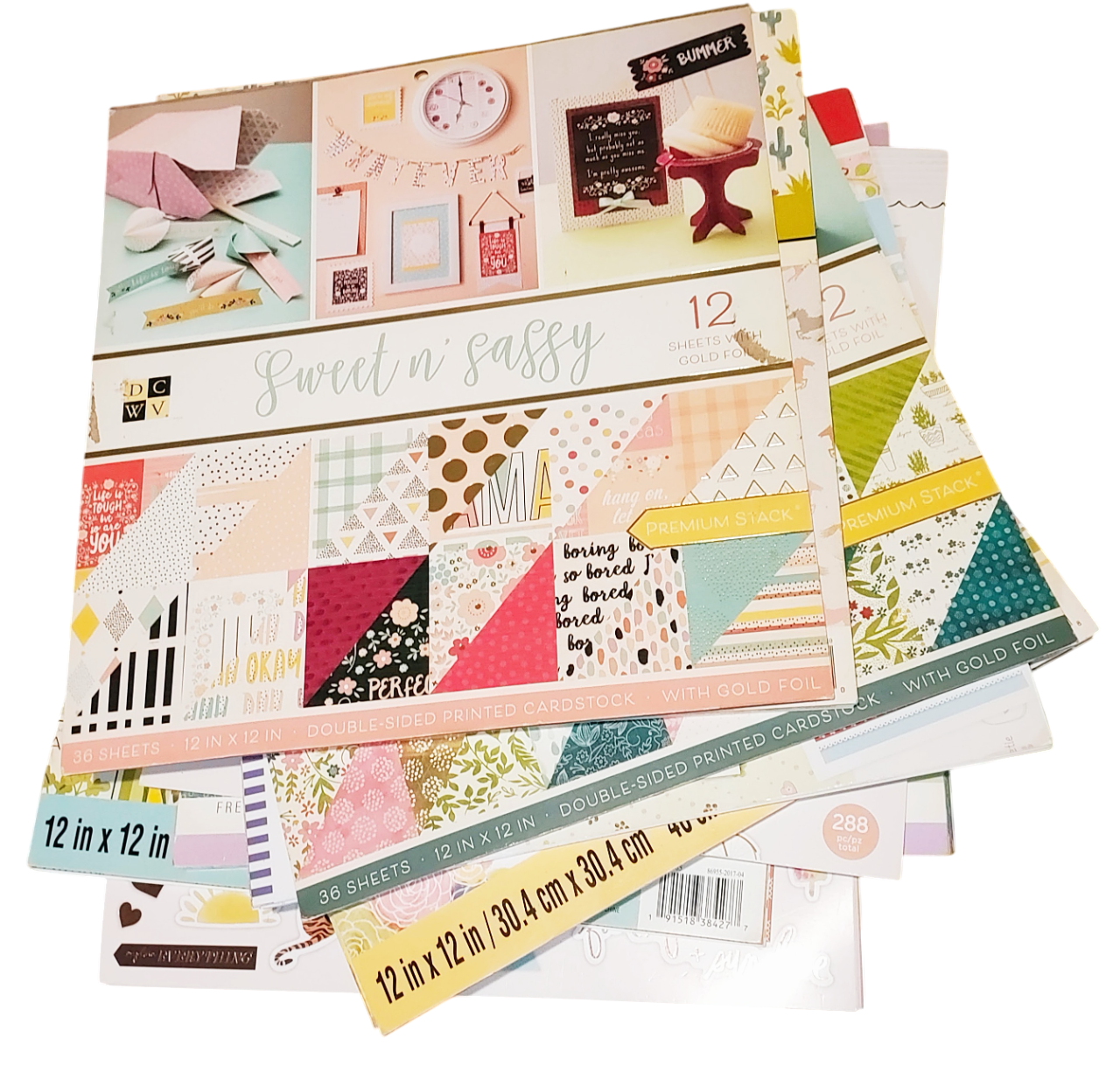 Set of 25 Mixed Bulk Lot of 12 x 12 Scrapbook Paper