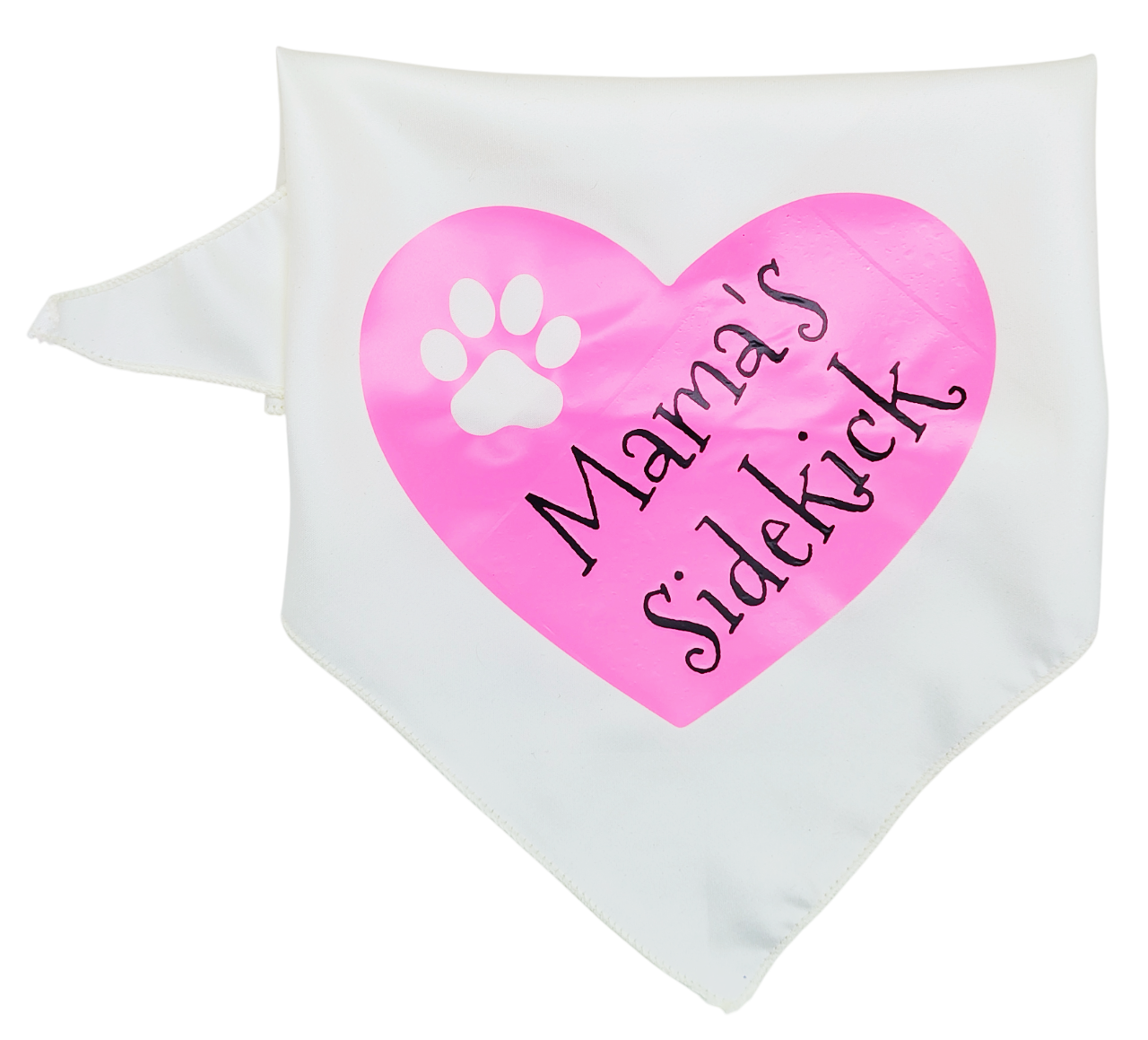 Medium Mama's Sidekick Heart Dog Bandana Scarf 