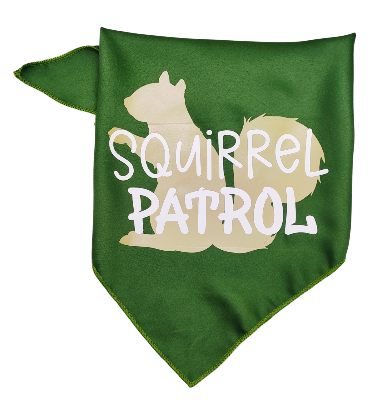 Medium Green Squirrel Patrol Dog Bandana Scarf