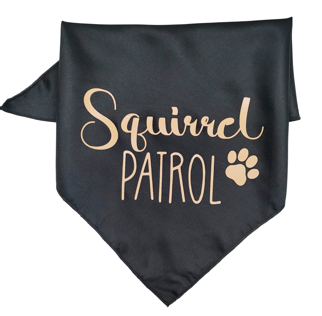 Medium Black Squirrel Patrol Dog Bandana Scarf 