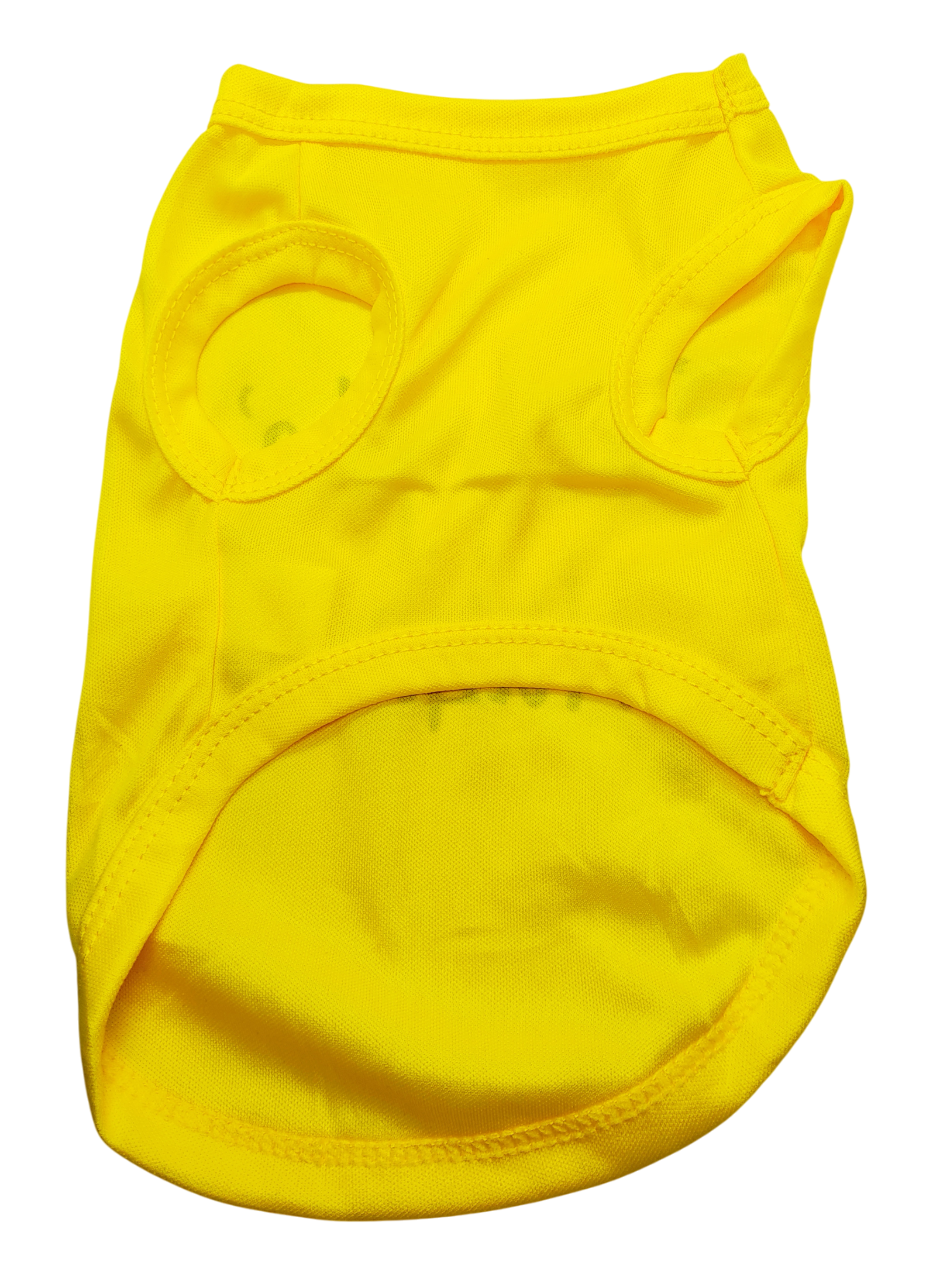 Small Yellow Tripping Hazard Graphic Dog T-Shirt Clothes