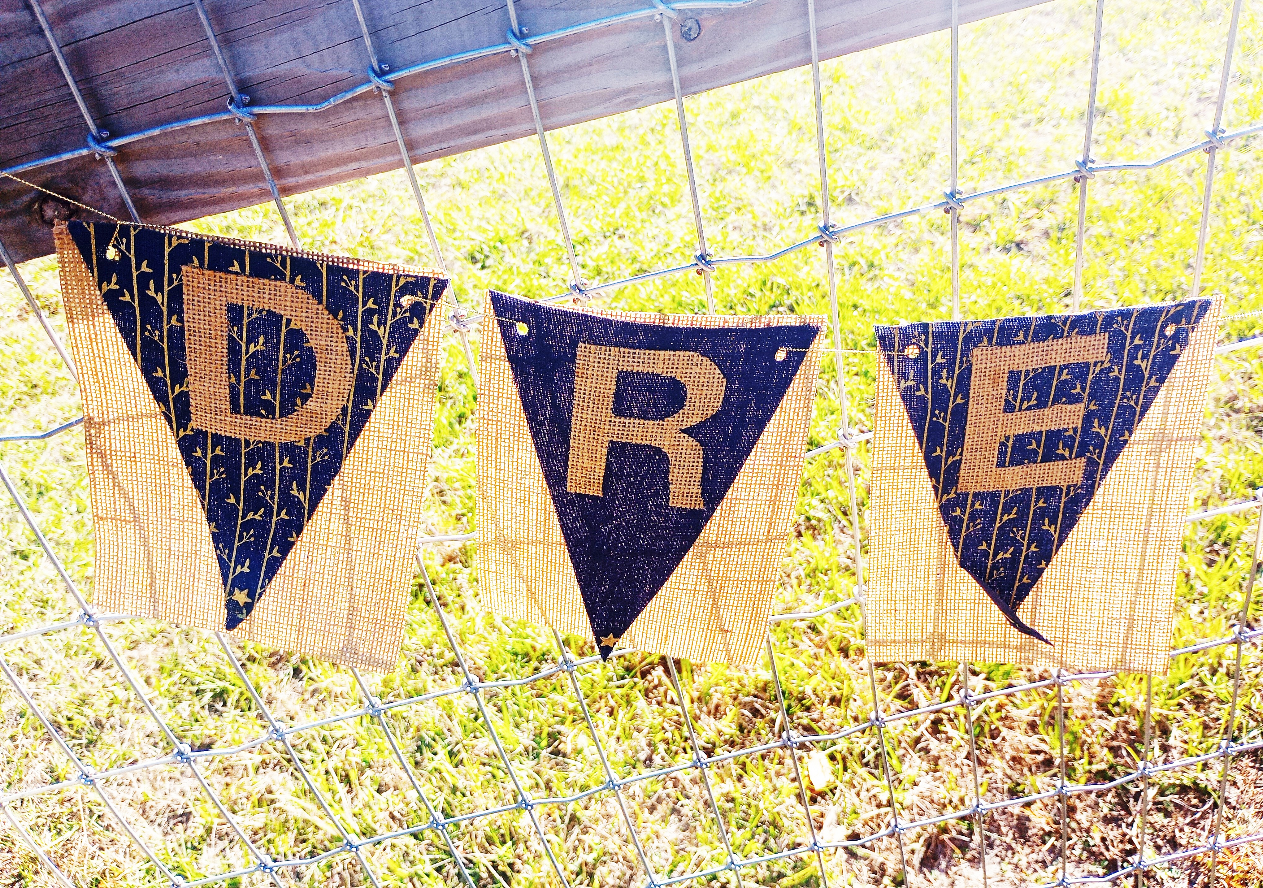 Dream Burlap Banner