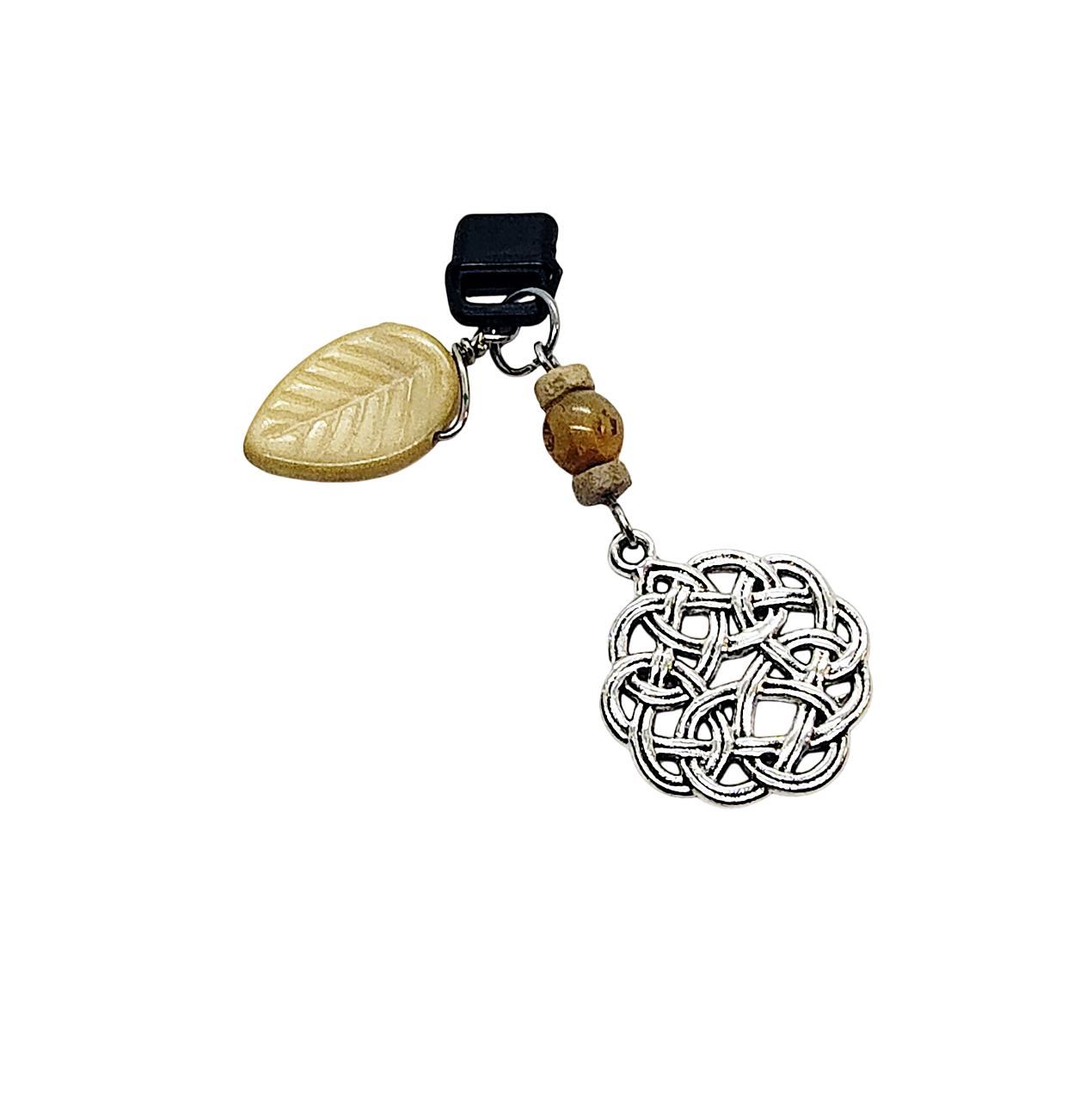 Celtic Knot Beaded Beaded Dust Plug Phone Charm