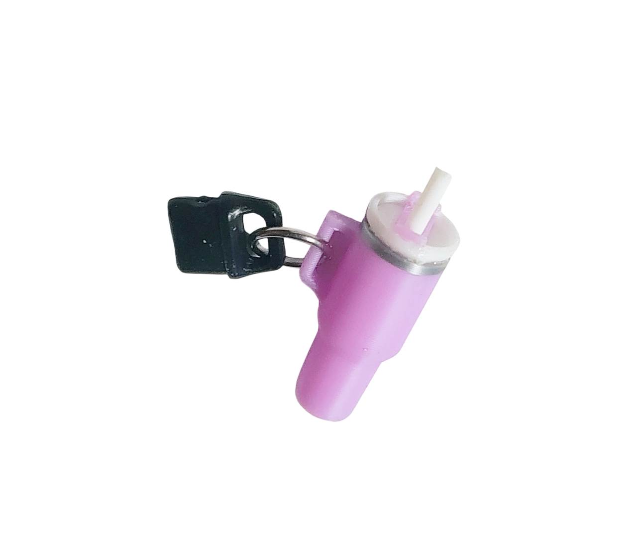 Mini Purple Tumbler Water Bottle Dust Plug Phone Charm