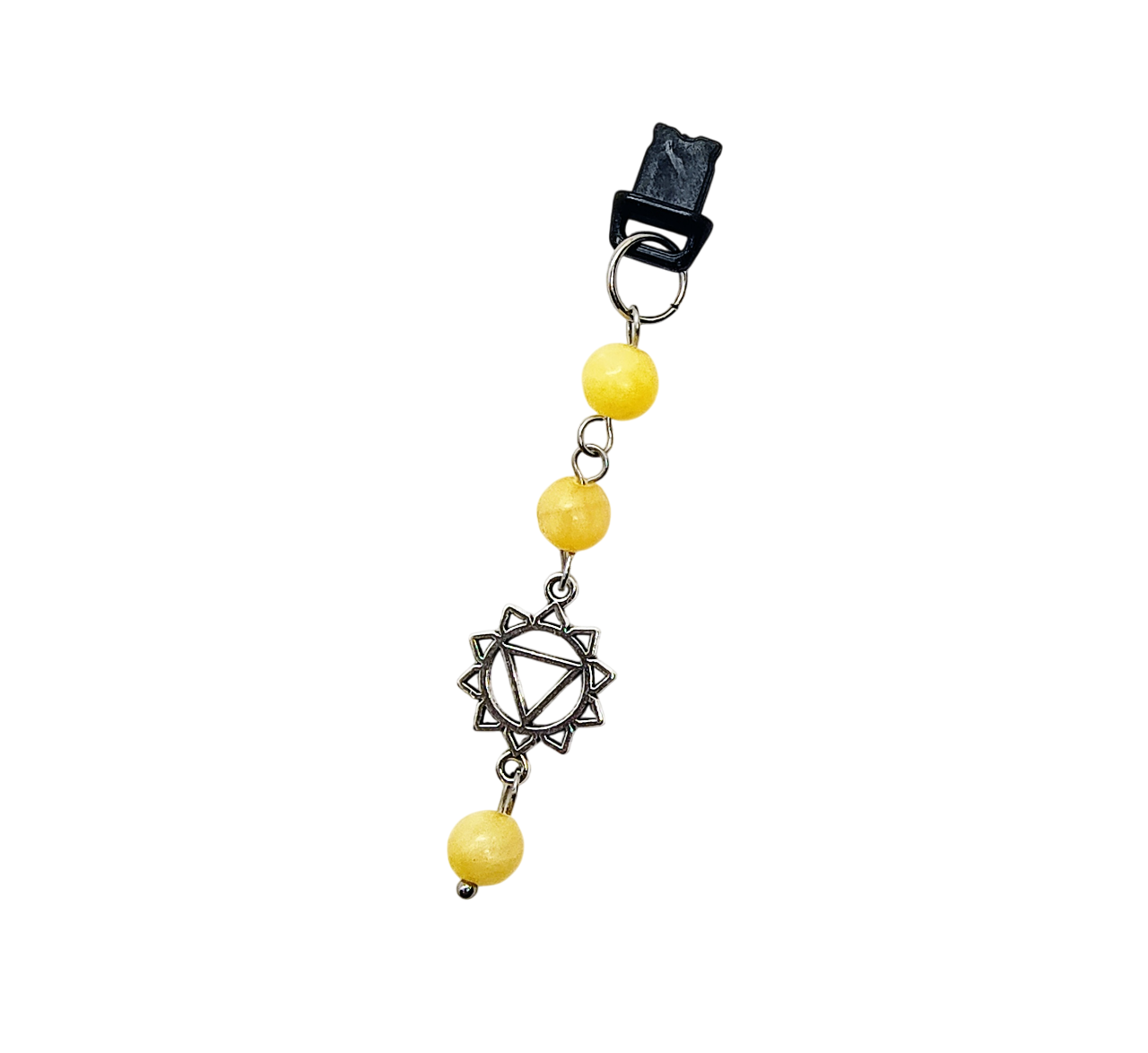 Solar Plexus Chakra Gemstone Beaded Dust Plug Phone Charm