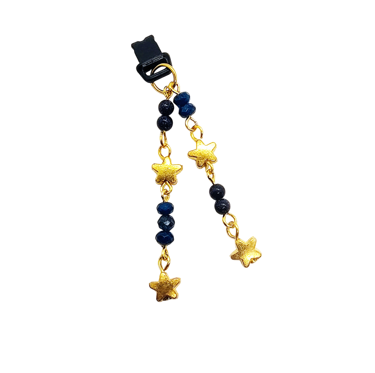 Golden Star Gemstone Beaded Dust Plug Phone Charm