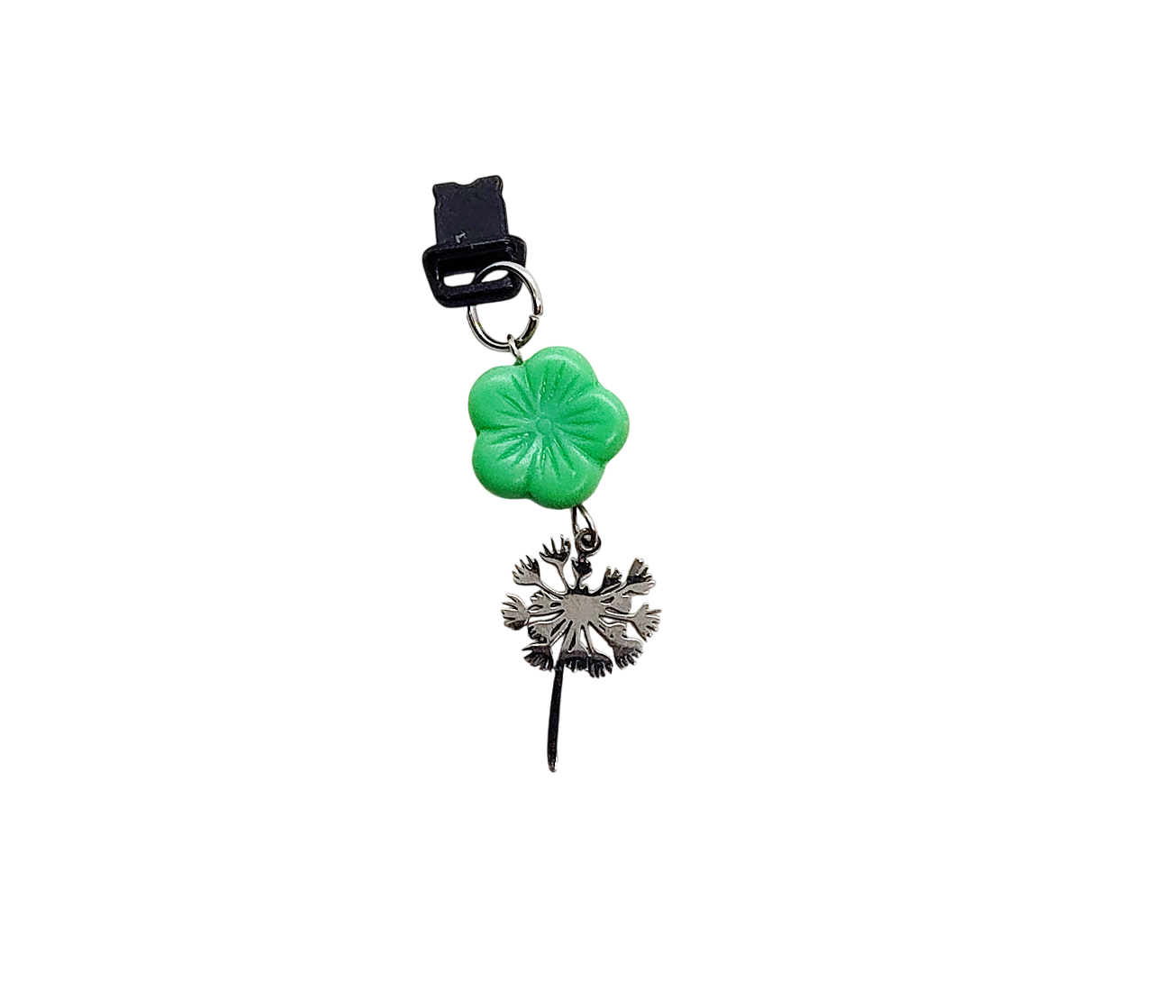 Dandelion Flower Beaded Dust Plug Phone Charm