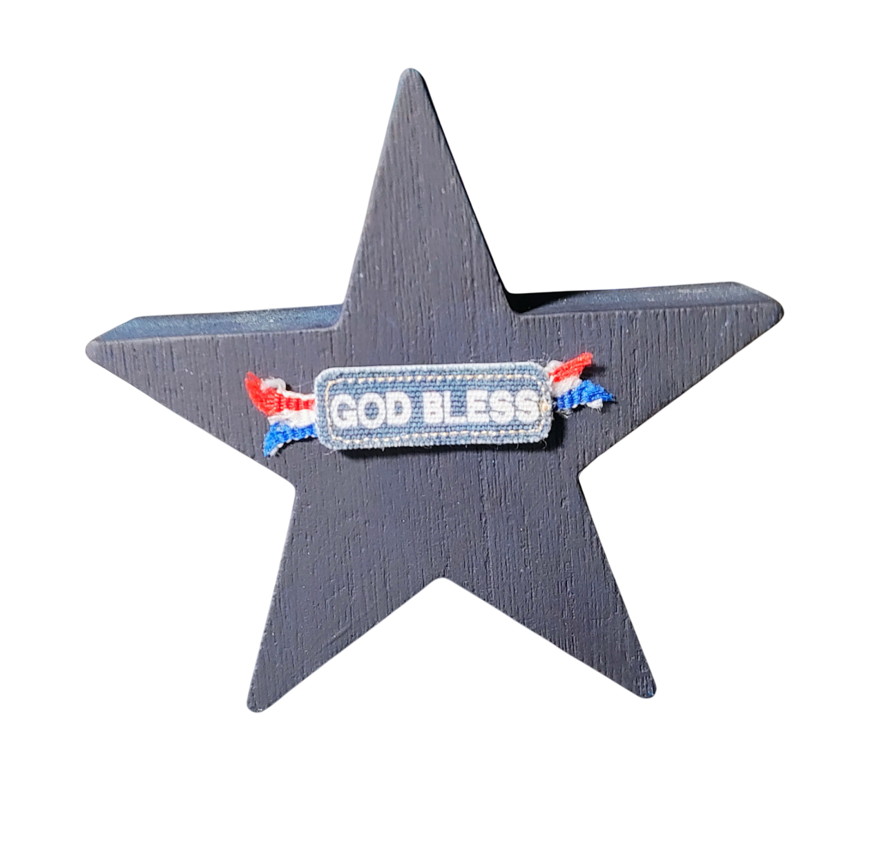Patriotic Wooden Star Shelf Sitter