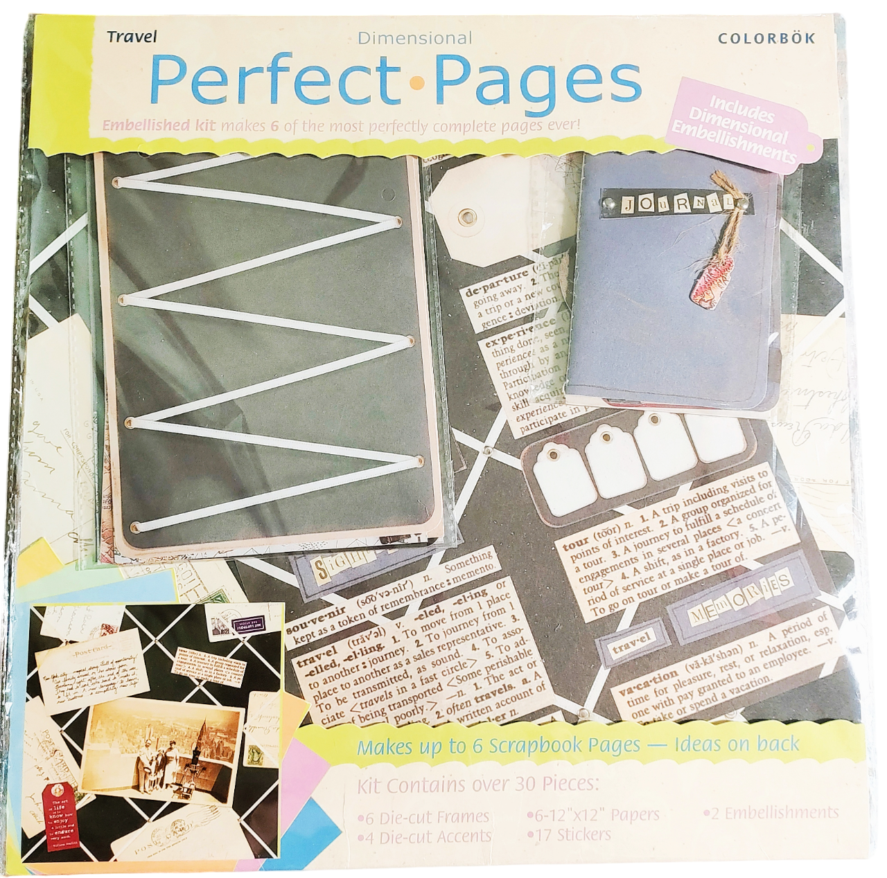Travel Themed Dimensional Scrapbooking Page Kit