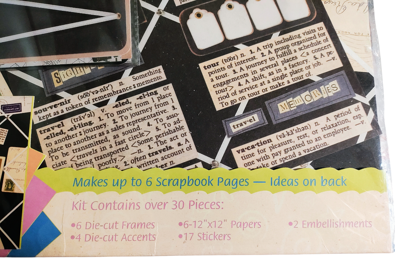 Travel Themed Dimensional Scrapbooking Page Kit